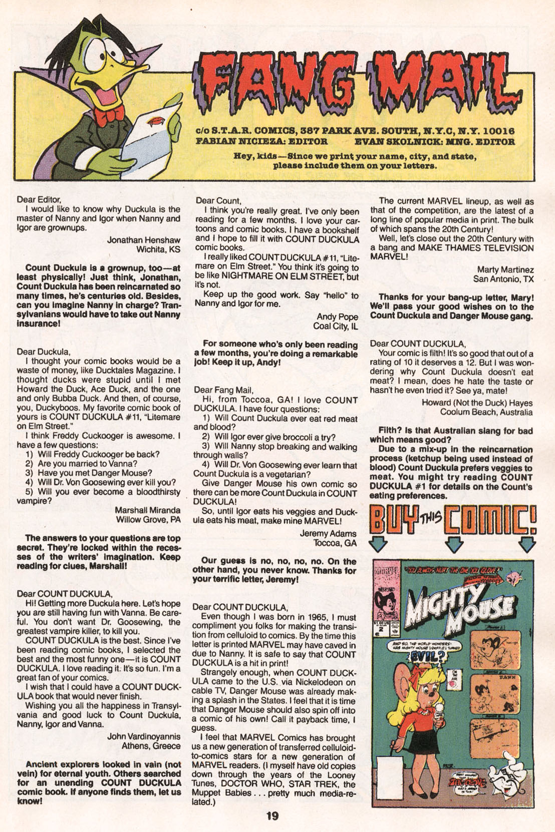 Read online Count Duckula comic -  Issue #14 - 20