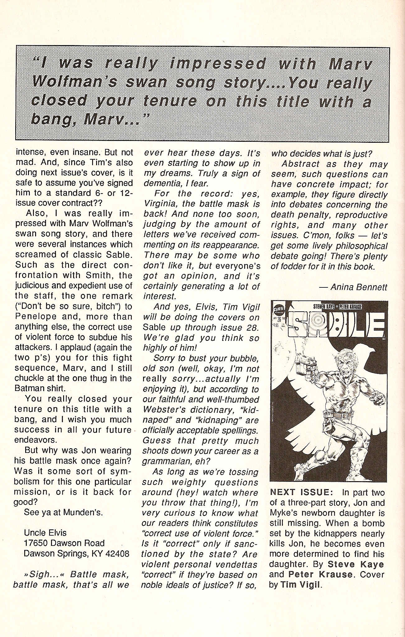 Read online Sable comic -  Issue #25 - 33