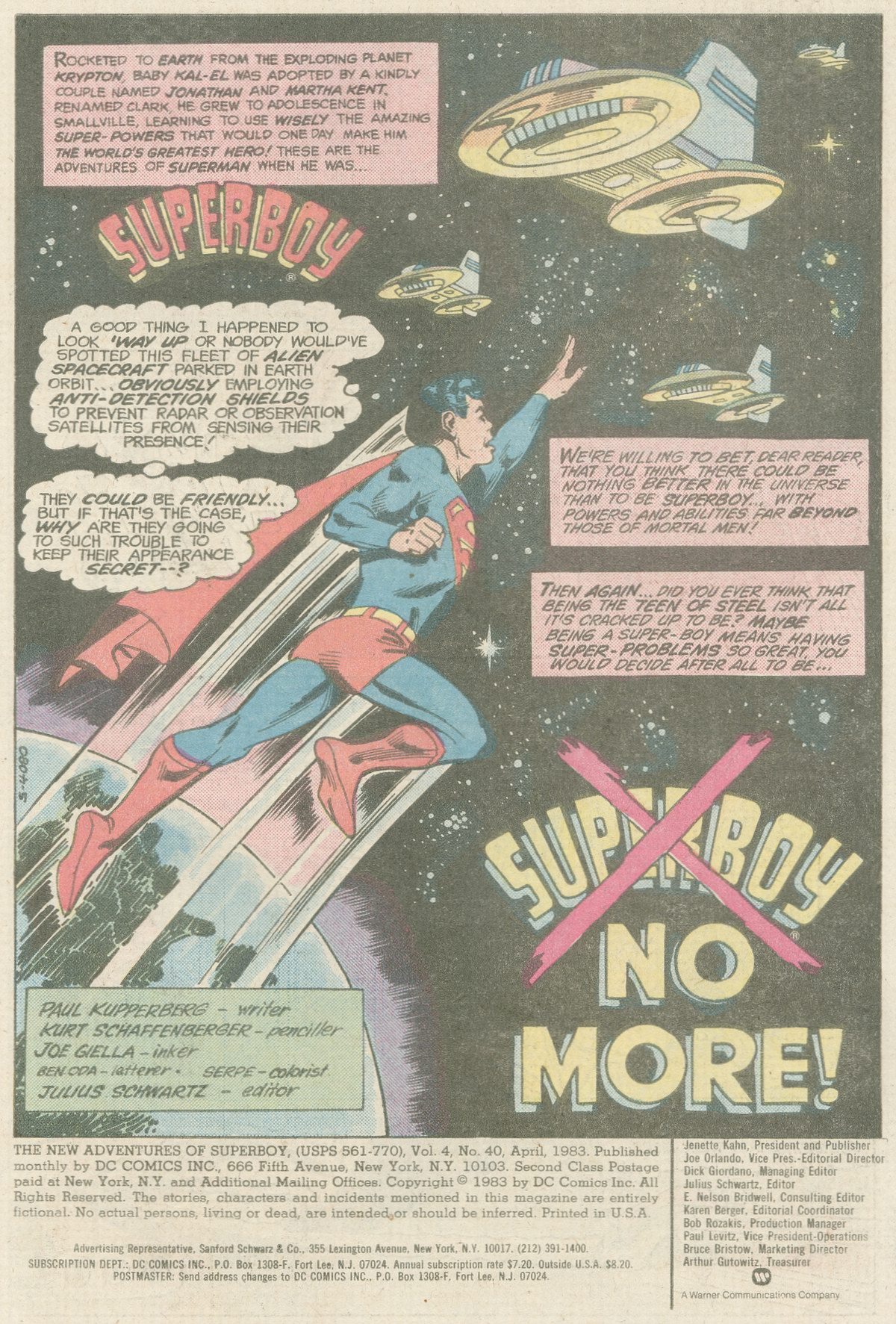 The New Adventures of Superboy 40 Page 1