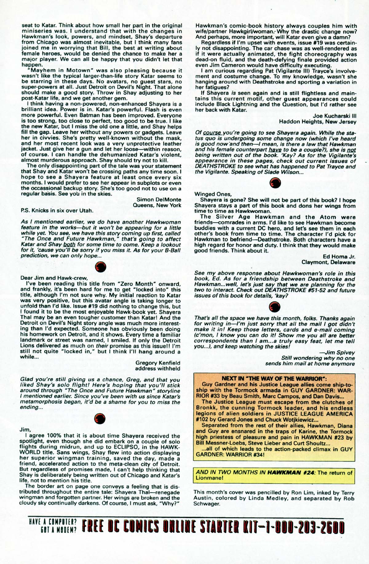 Read online Hawkman (1993) comic -  Issue #22 - 24