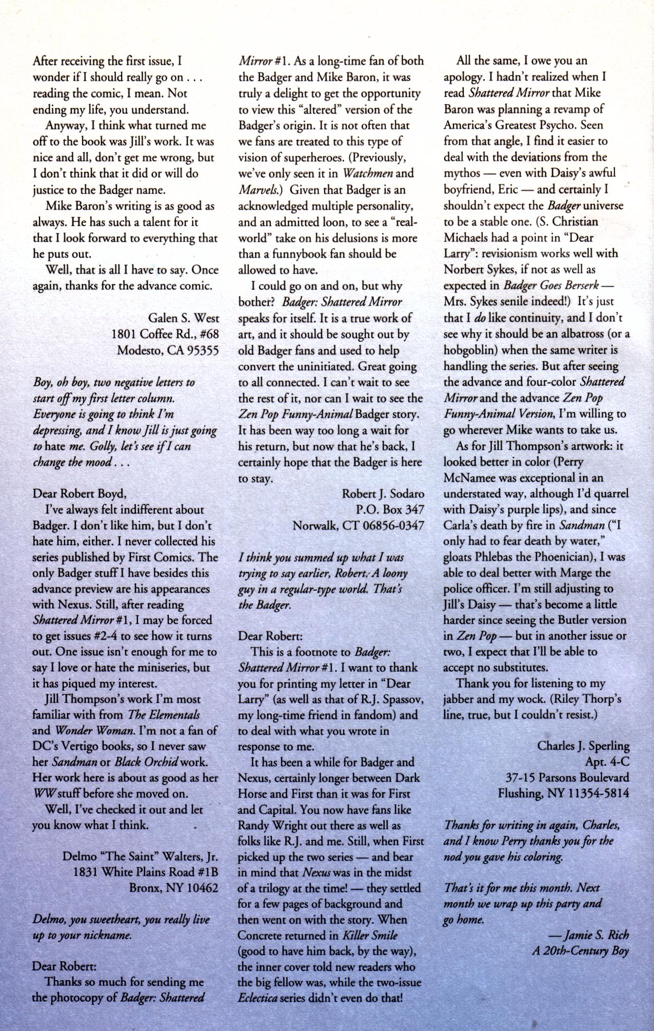 Read online Badger: Shattered Mirror comic -  Issue #3 - 28