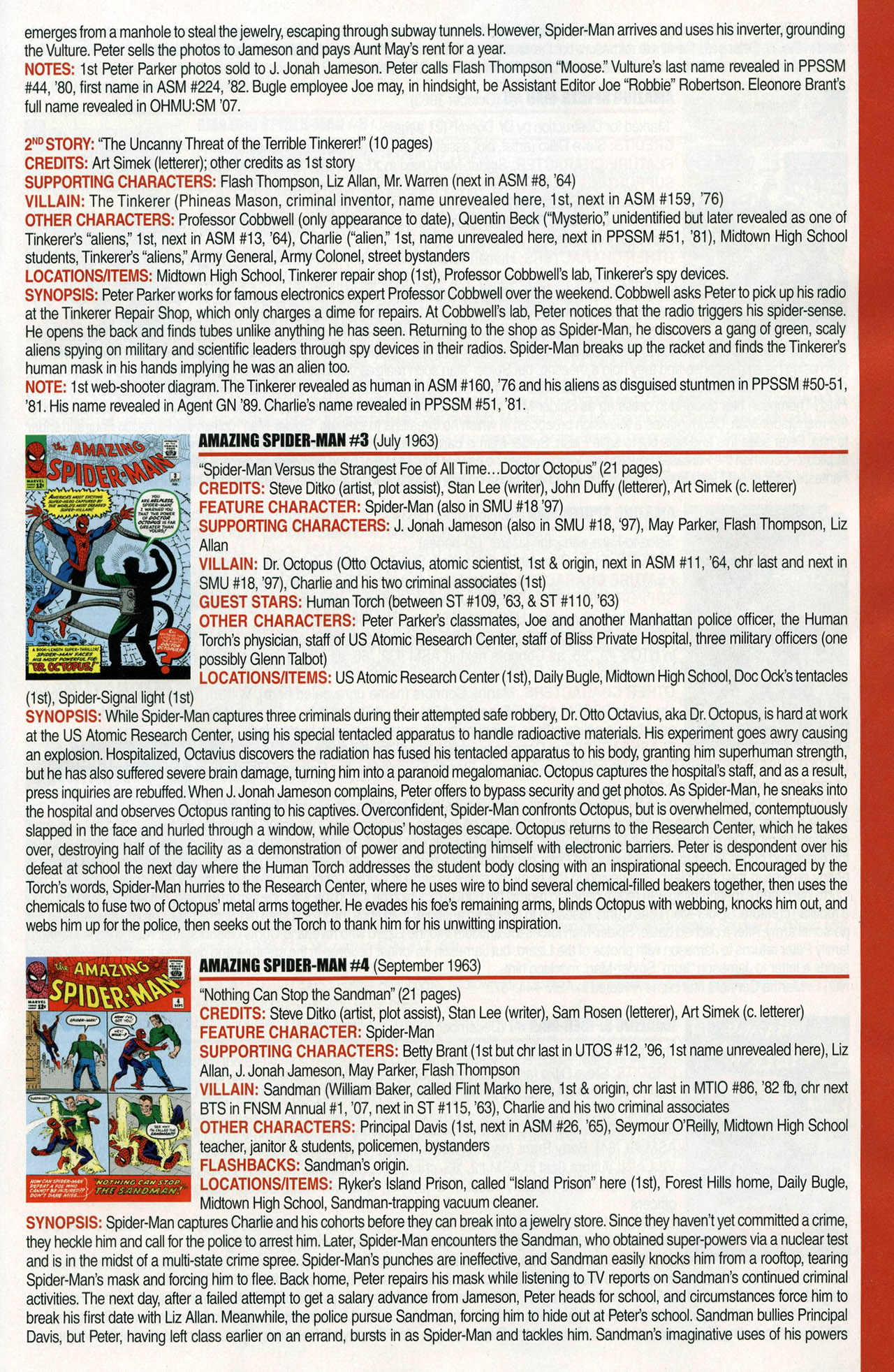 Read online Official Index to the Marvel Universe comic - Issue #1