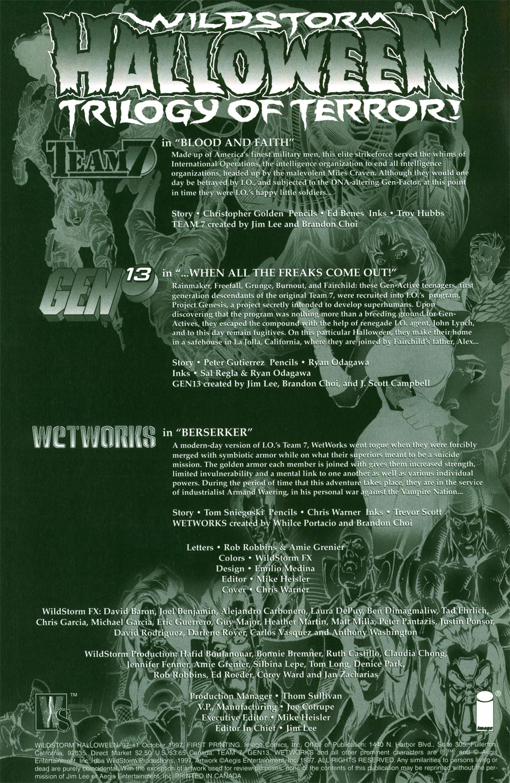 Wildstorm Halloween Trilogy of Terror issue Full - Page 1