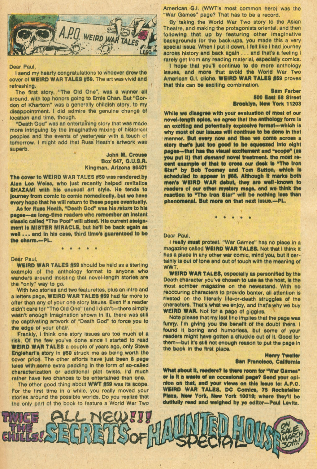 Read online Weird War Tales (1971) comic -  Issue #64 - 33
