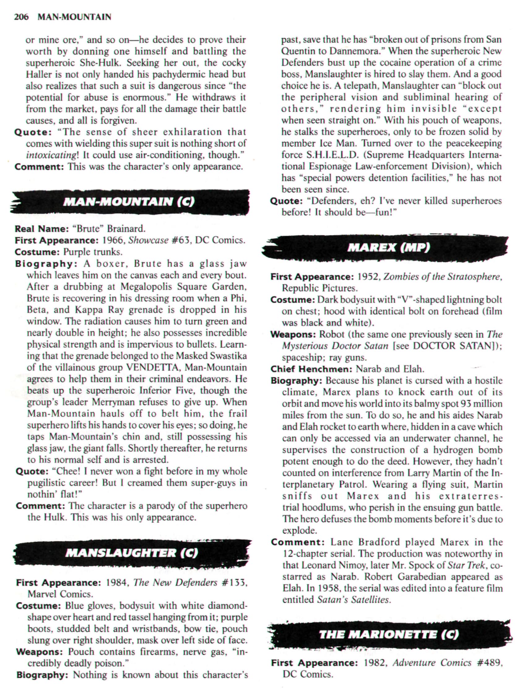 Read online The Encyclopedia of Super Villains comic -  Issue # TPB (Part 1) - 232