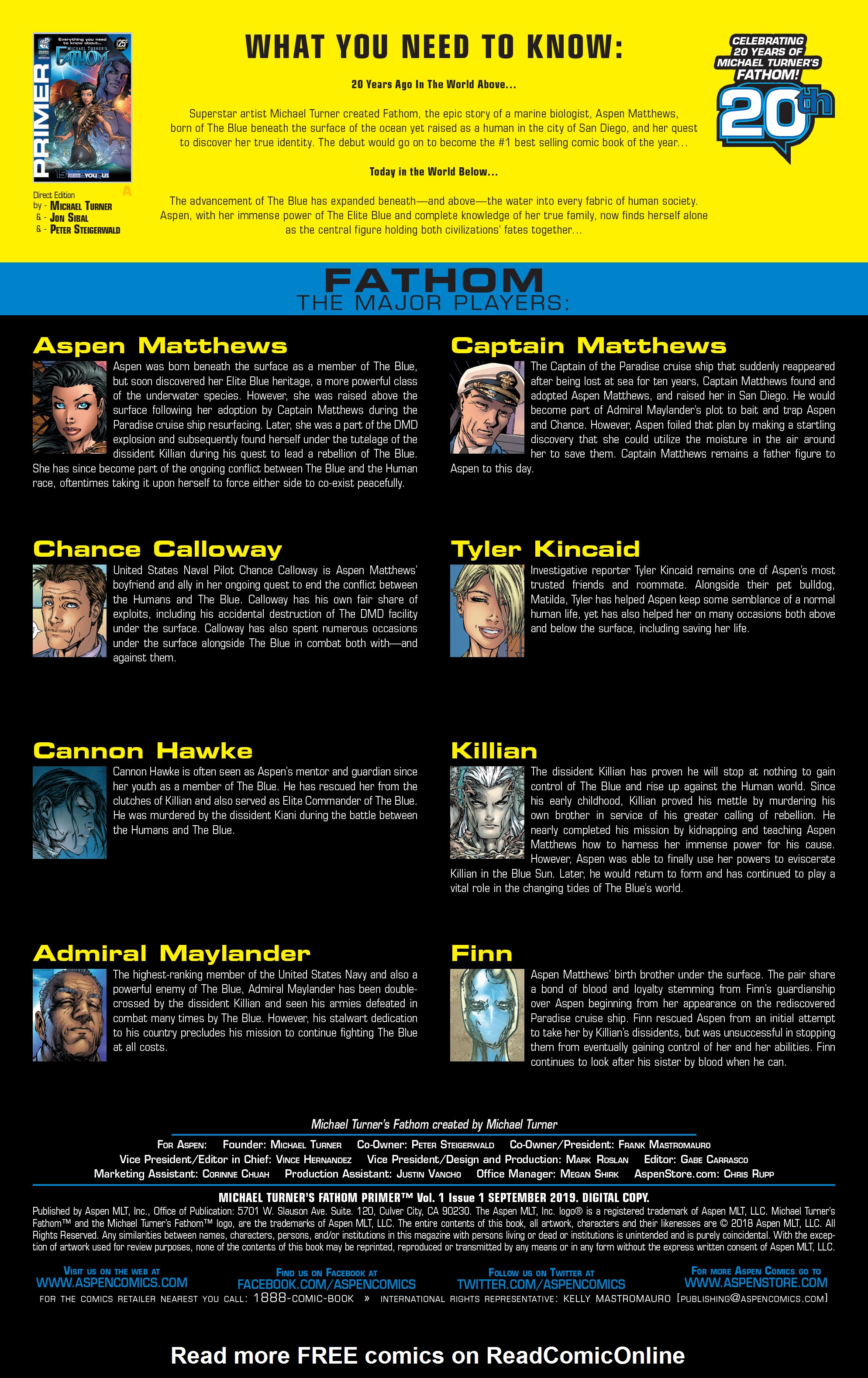Read online Michael Turner's Fathom Primer comic -  Issue # Full - 2