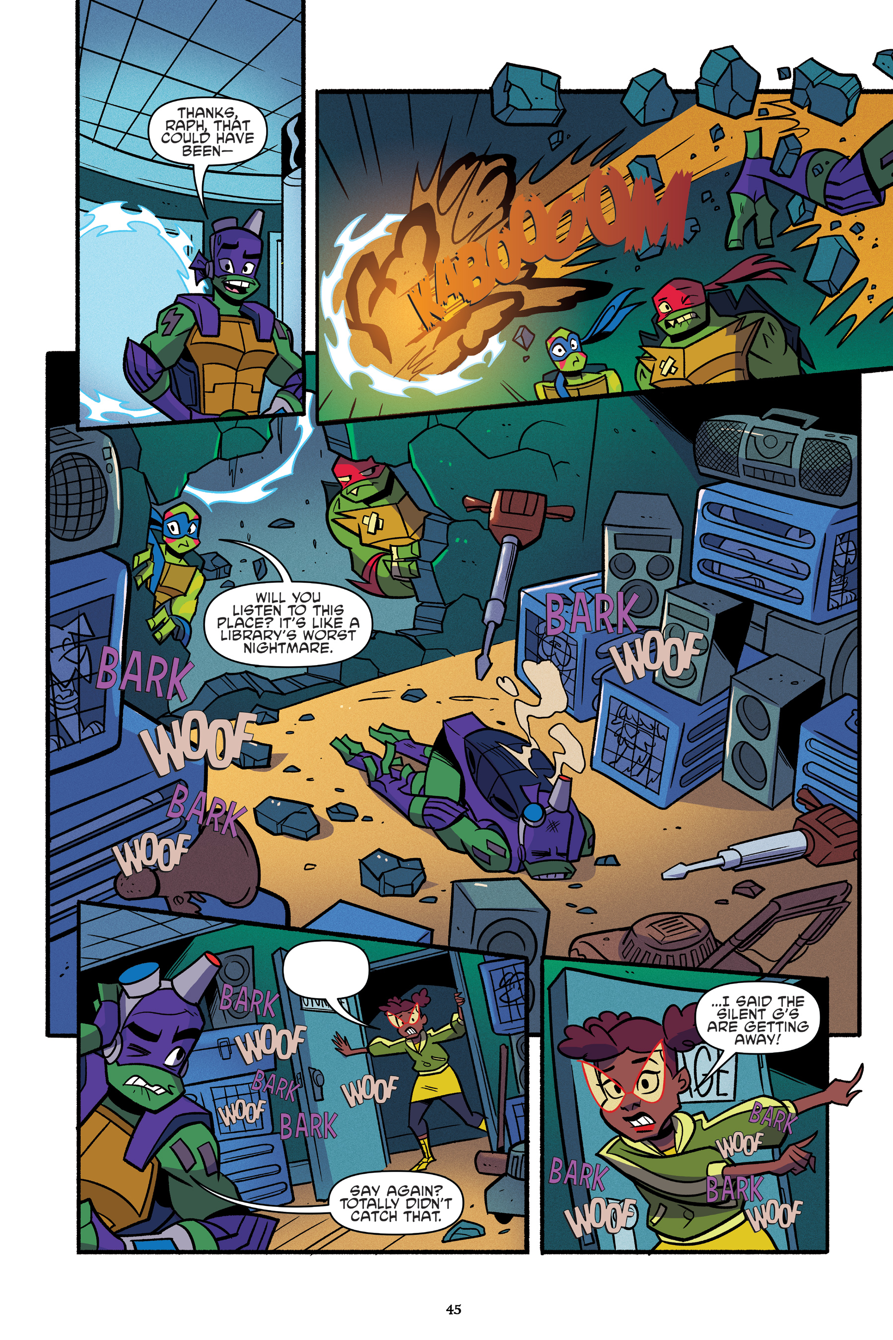 Read online Rise of the Teenage Mutant Ninja Turtles: Sound Off! comic -  Issue # _TPB - 46