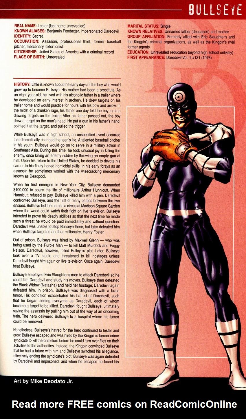 Official Handbook of the Marvel Universe: Daredevil 2004 issue Full - Page 7