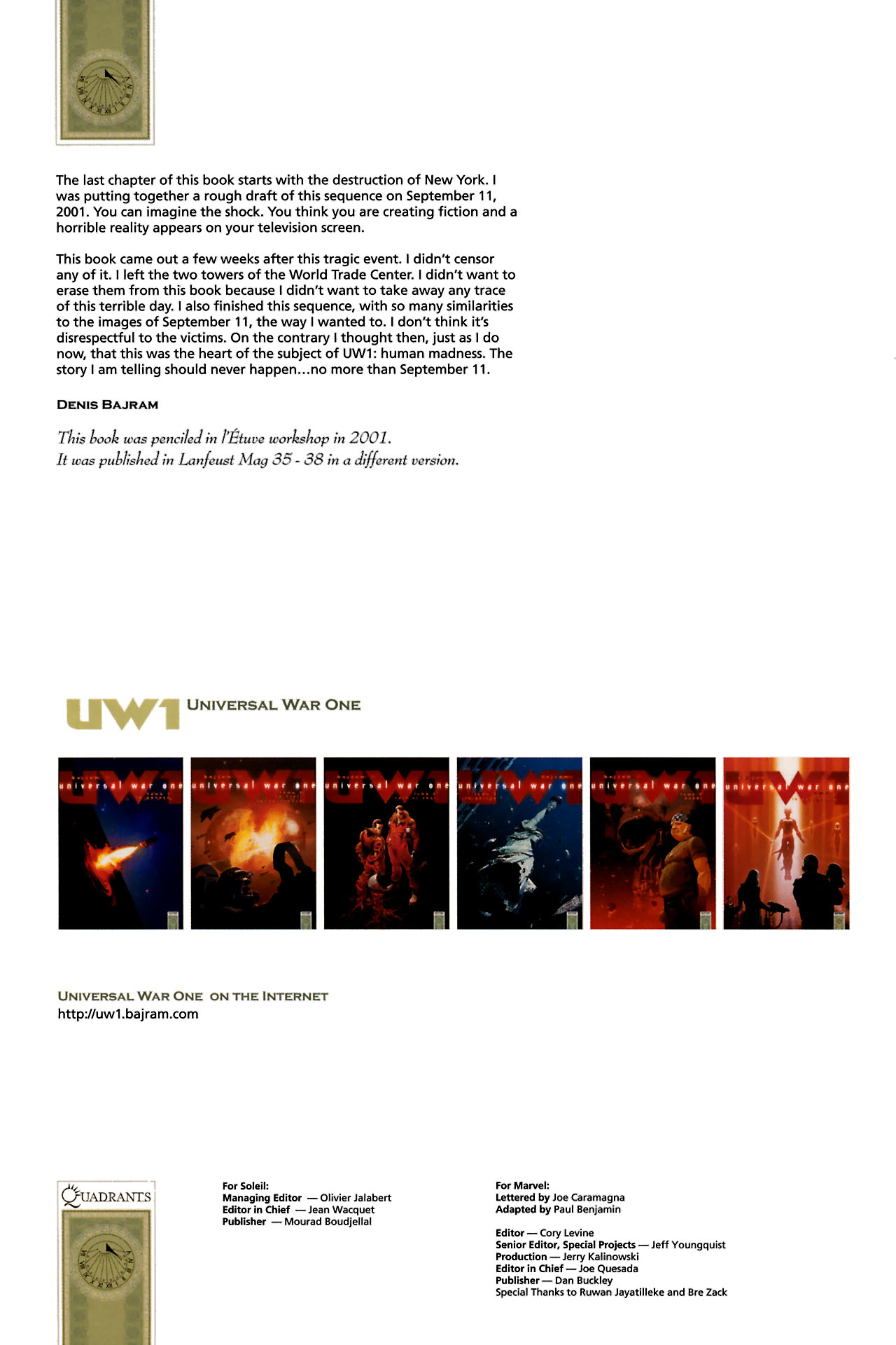Read online Universal War One: Revelations comic -  Issue #1 - 5
