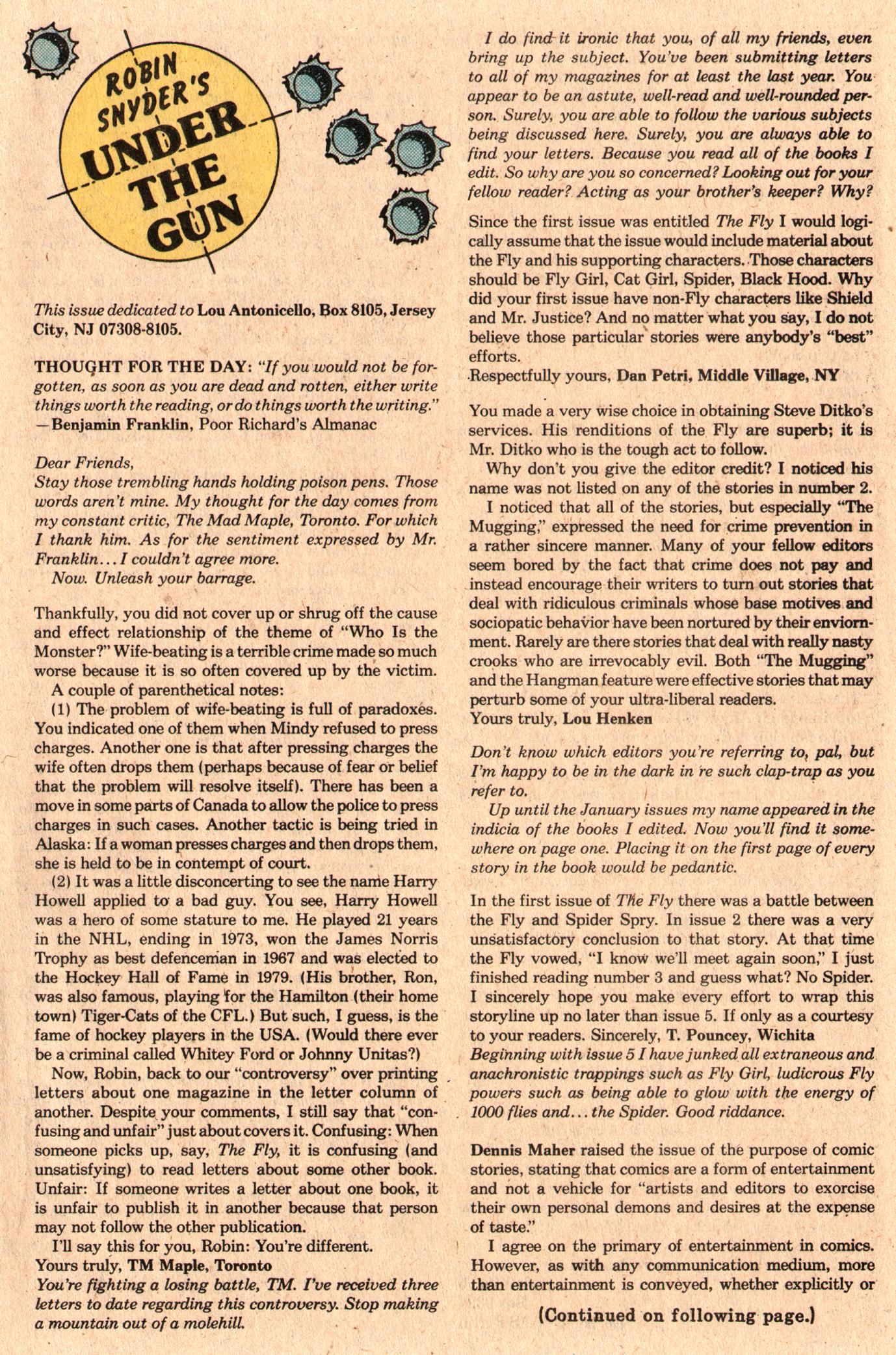 Read online The Fly (1983) comic -  Issue #6 - 21