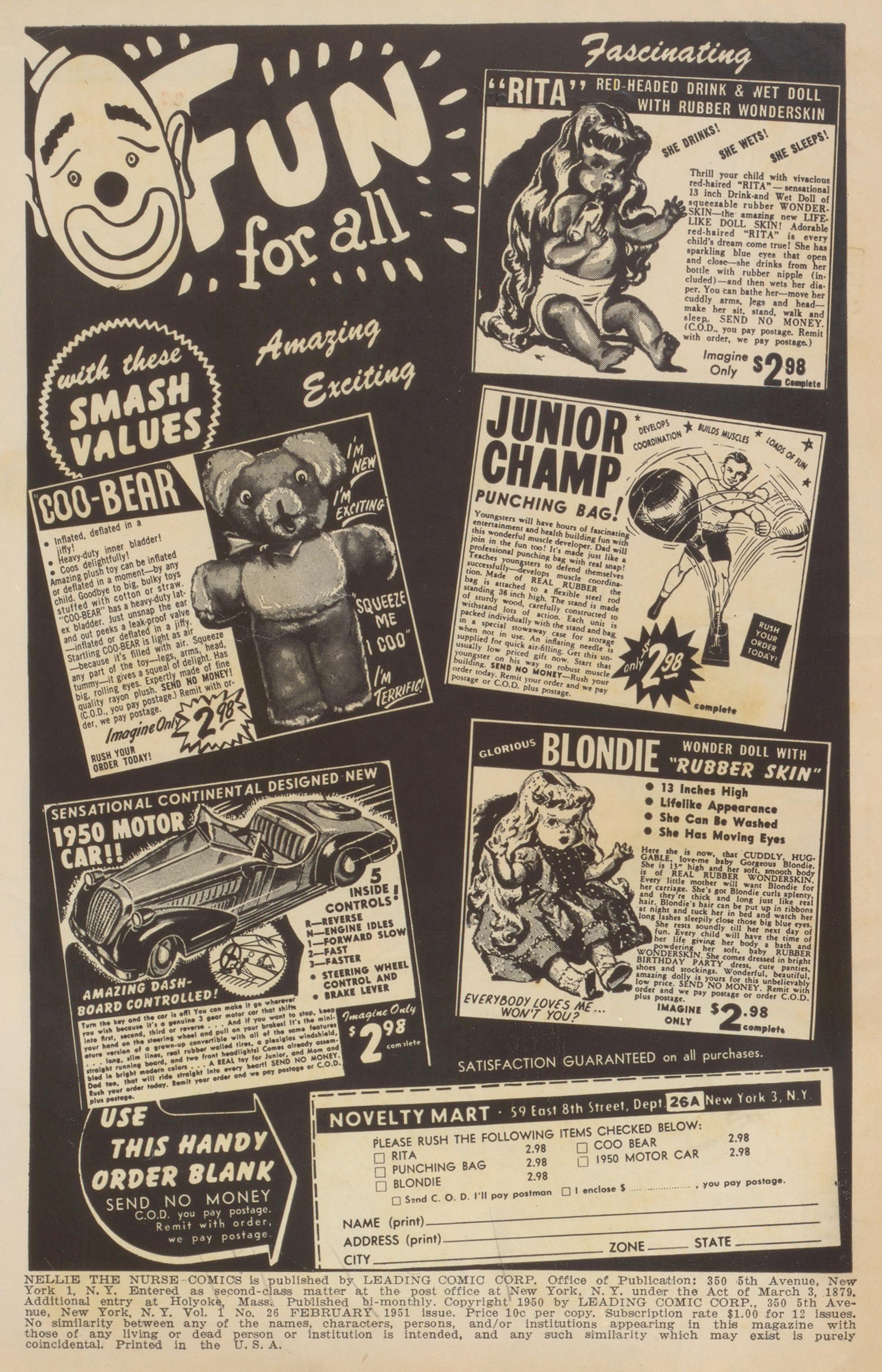 Read online Nellie The Nurse (1945) comic -  Issue #26 - 2