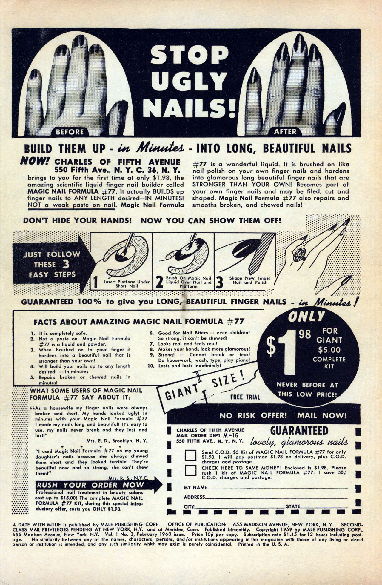 Read online A Date with Millie (1959) comic -  Issue #3 - 2