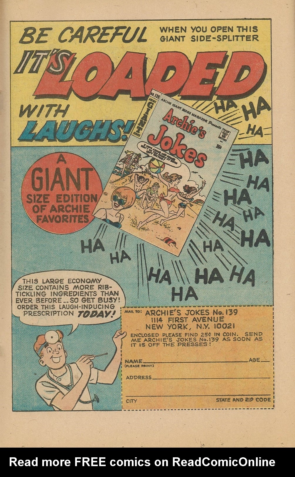 Read online Archie's Joke Book Magazine comic -  Issue #104 - 19
