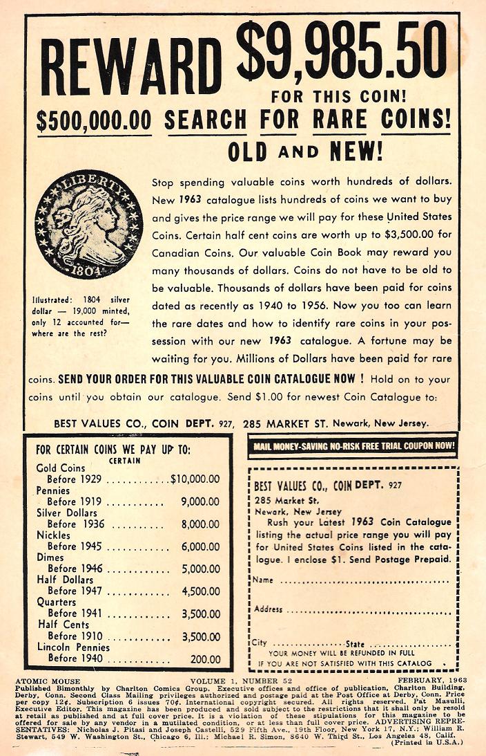 Read online Atomic Mouse comic -  Issue #52 - 2