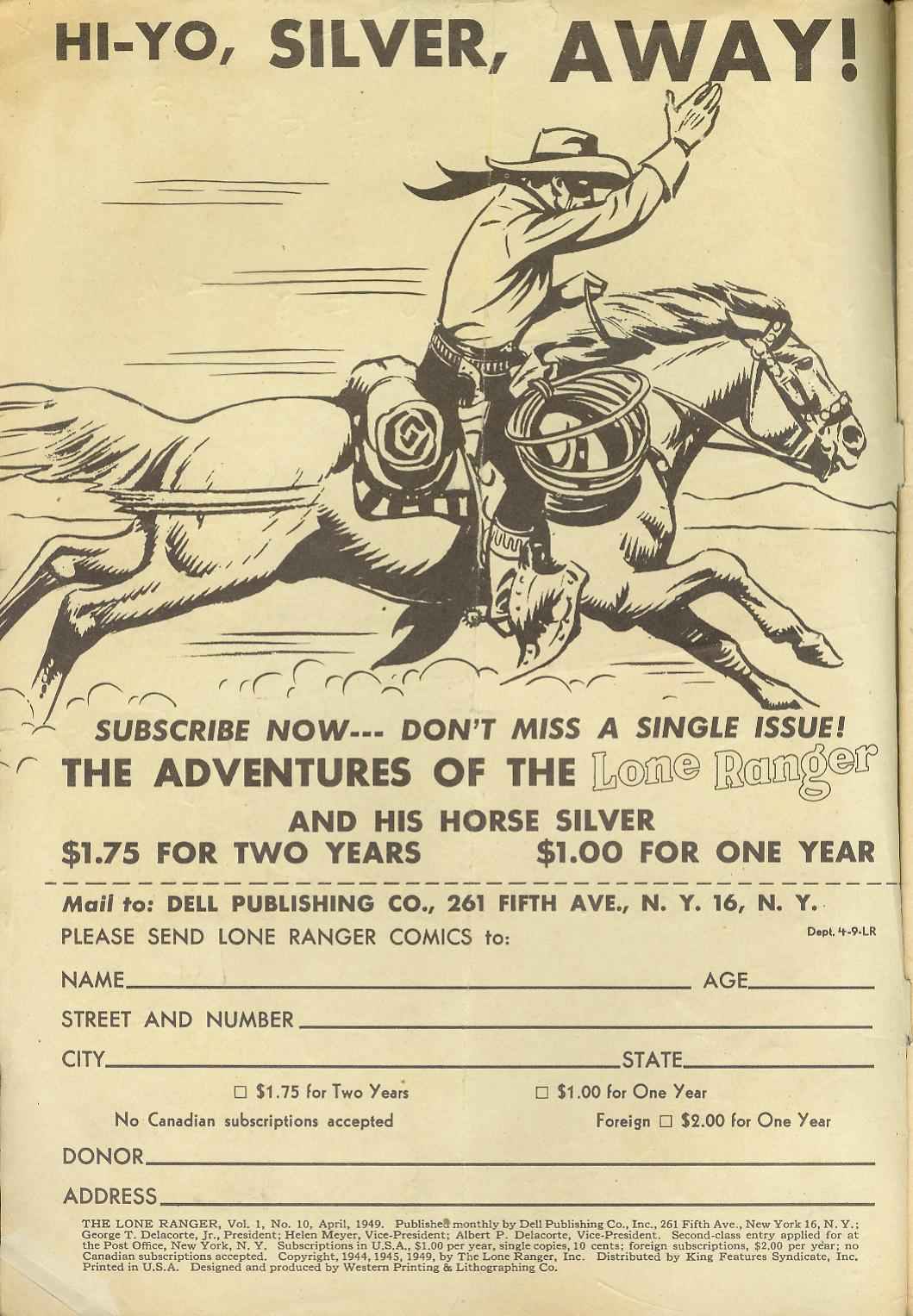 Read online The Lone Ranger (1948) comic -  Issue #10 - 2