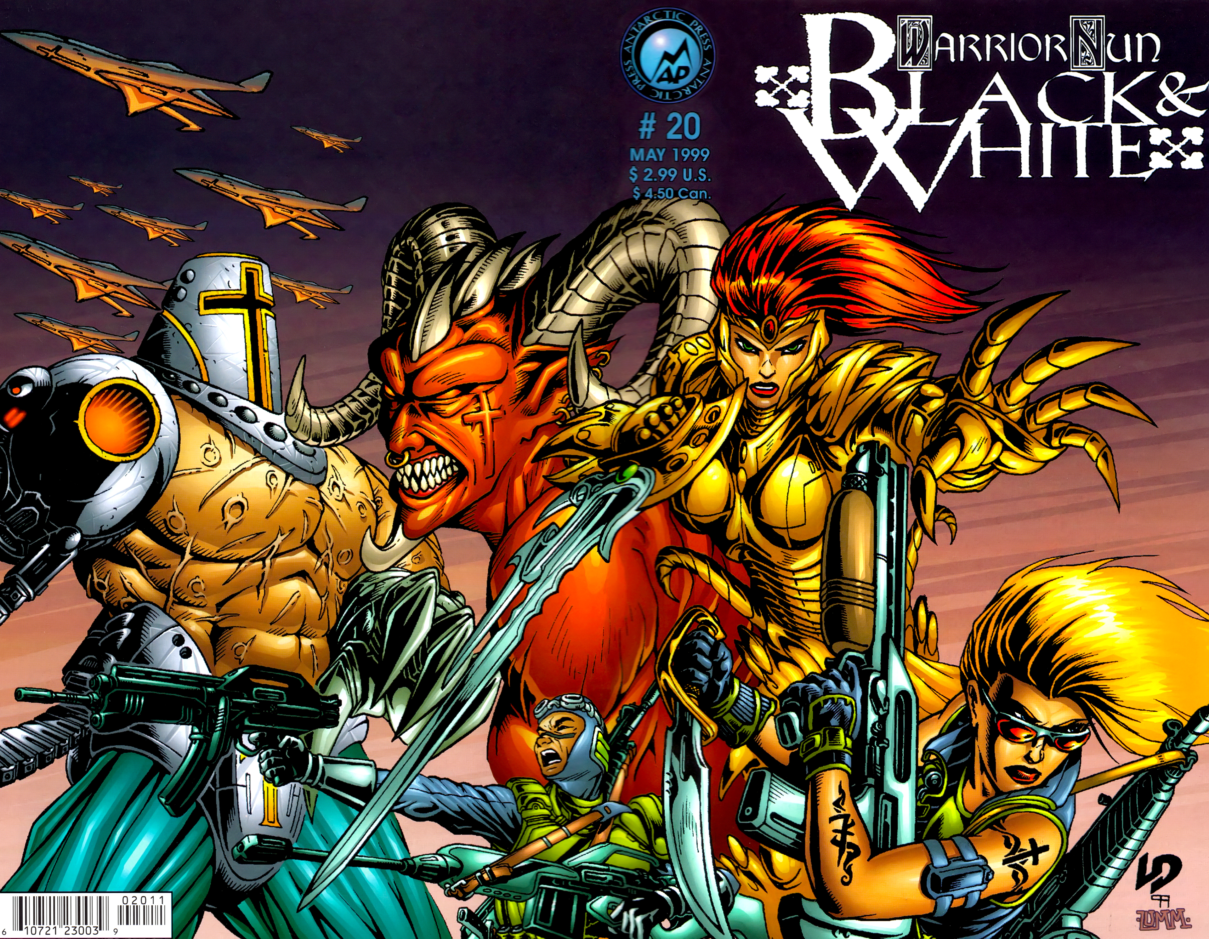 Read online Warrior Nun: Black & White comic -  Issue #20 - 1