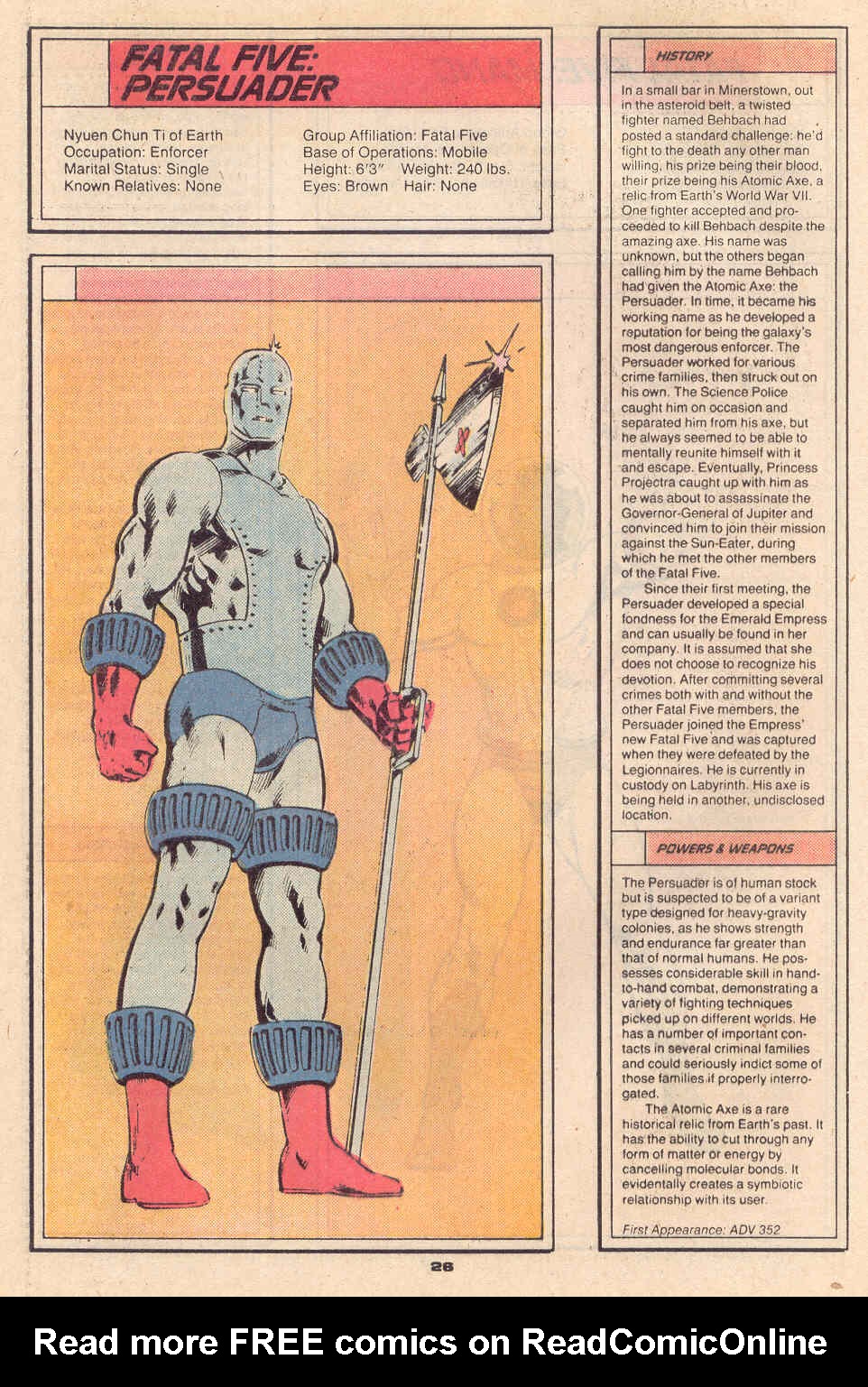 Read online Who's Who in the Legion of Super-Heroes comic -  Issue #2 - 28