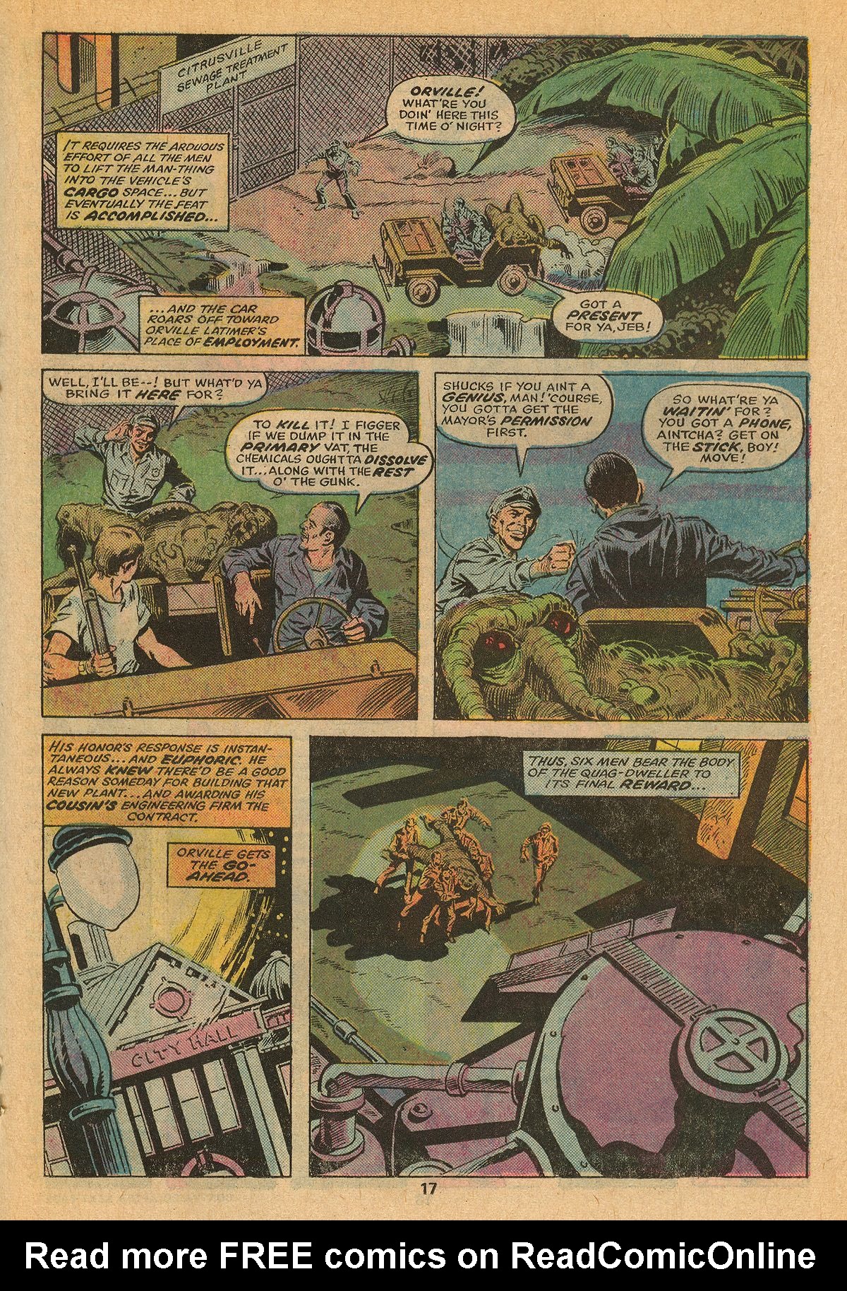 Read online Man-Thing (1974) comic -  Issue #17 - 18