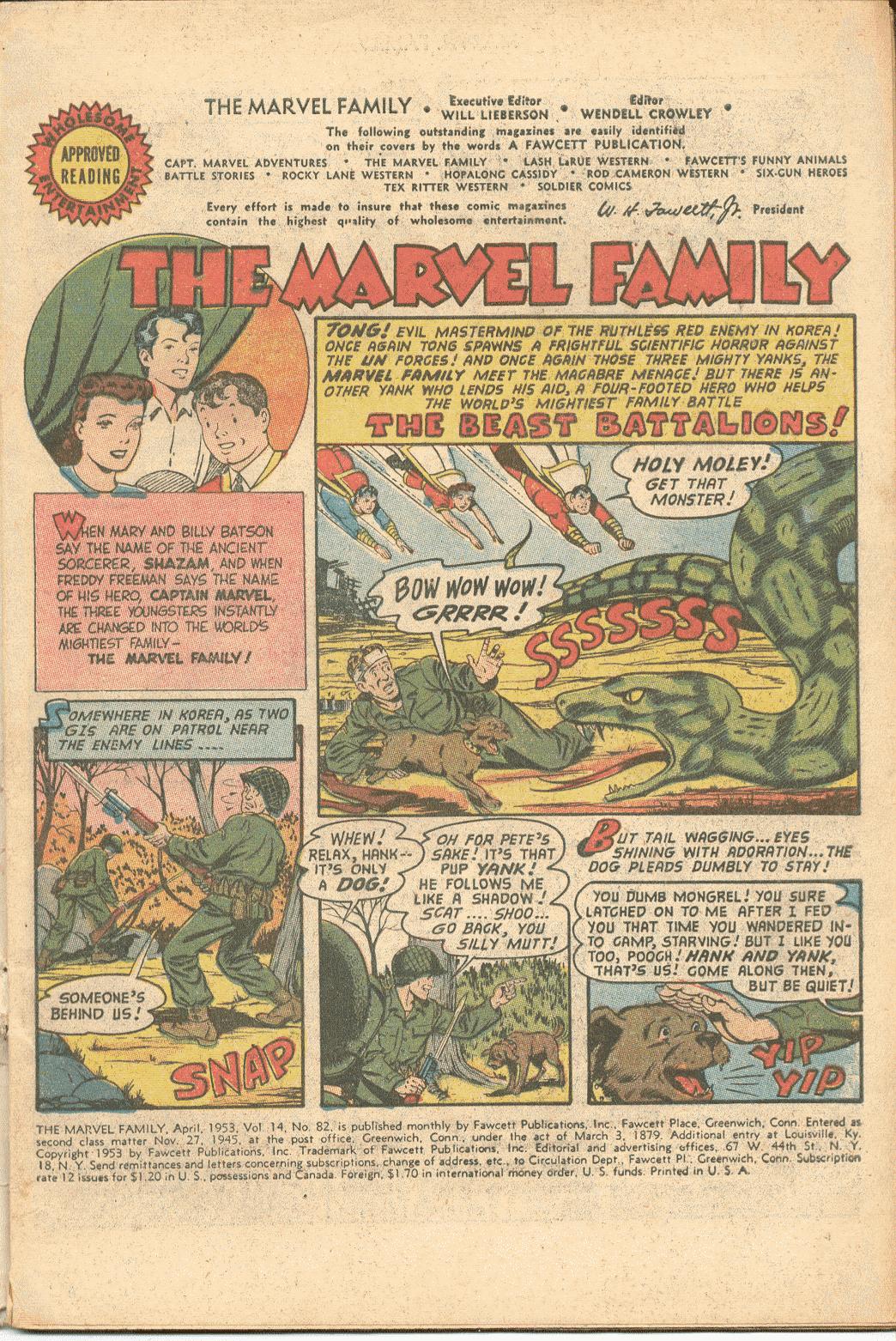 Read online The Marvel Family comic -  Issue #82 - 3