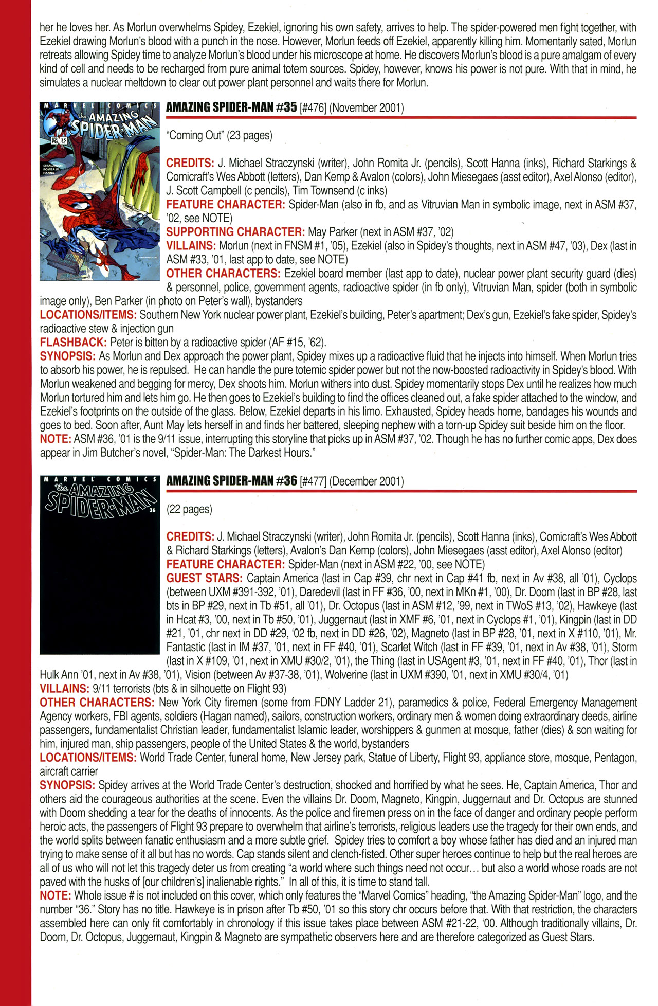 Read online Official Index to the Marvel Universe comic -  Issue #11 - 24