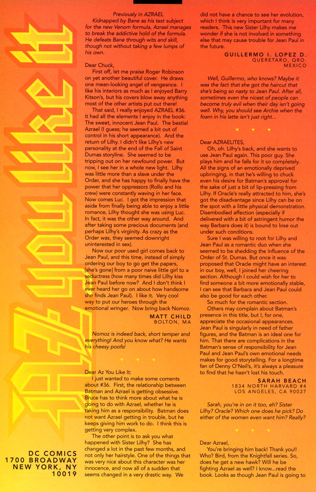 Read online Azrael (1995) comic -  Issue #40 - 23