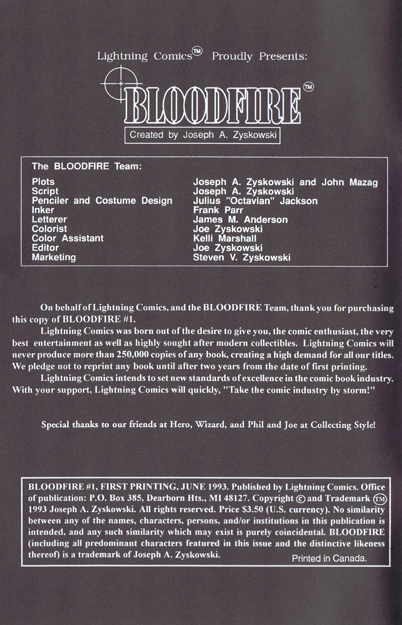 Read online Bloodfire comic -  Issue #1 - 2