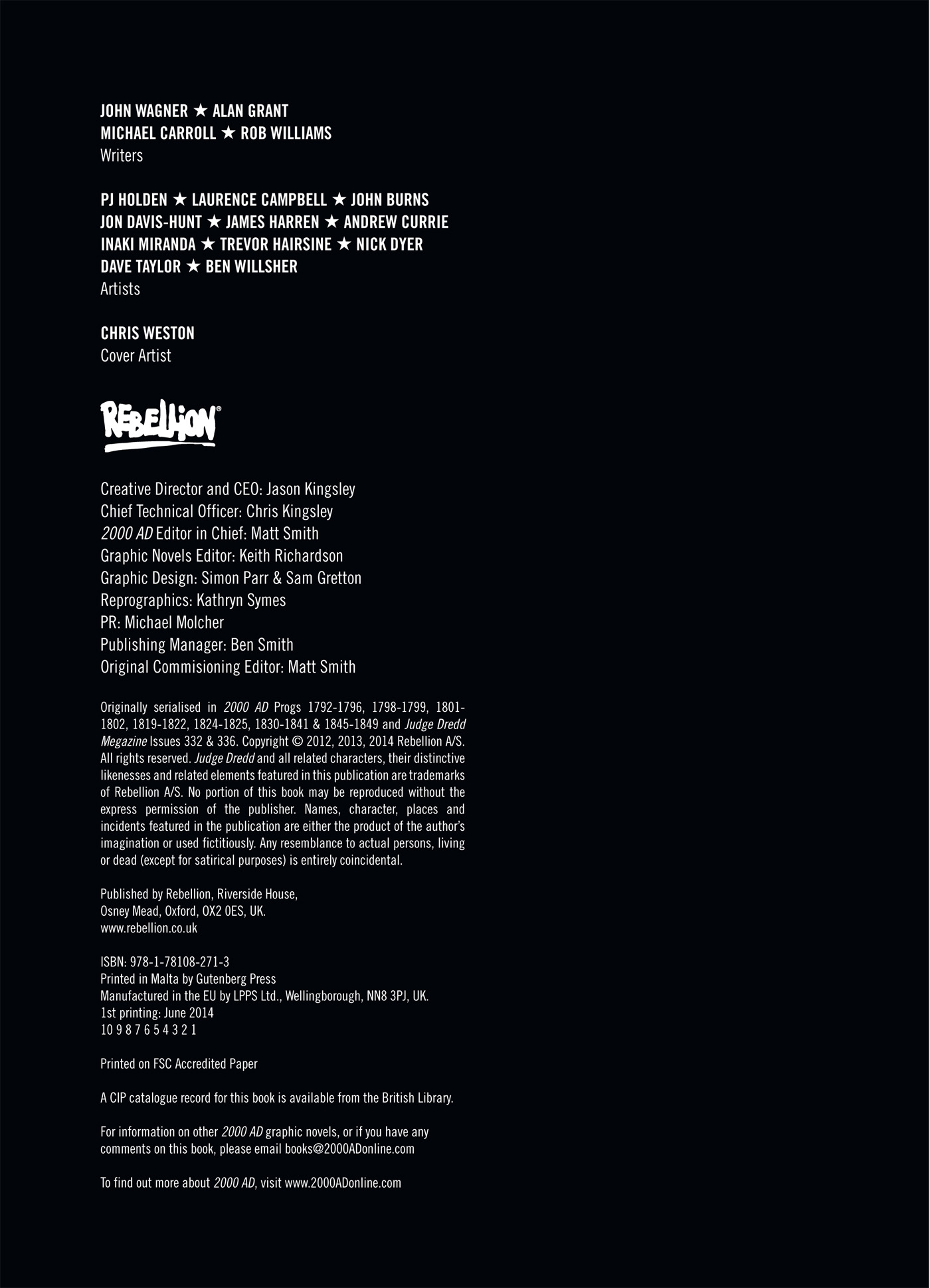 Read online Judge Dredd: Day of Chaos: Fallout comic -  Issue # TPB (Part 1) - 2