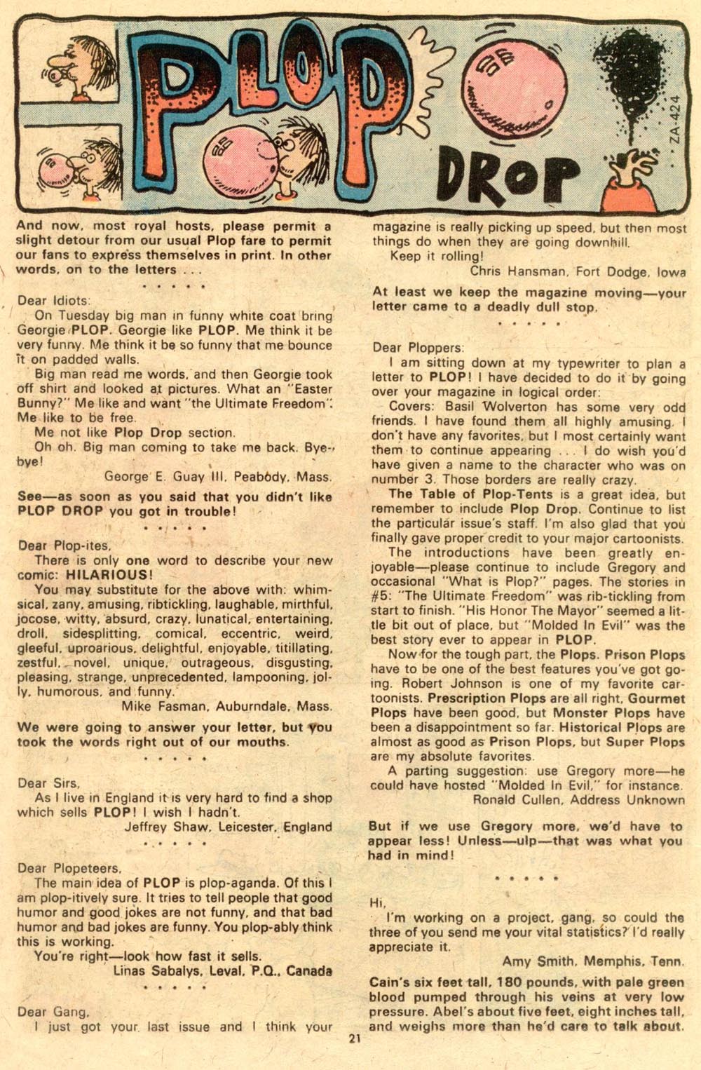 Read online Plop! comic -  Issue #8 - 22