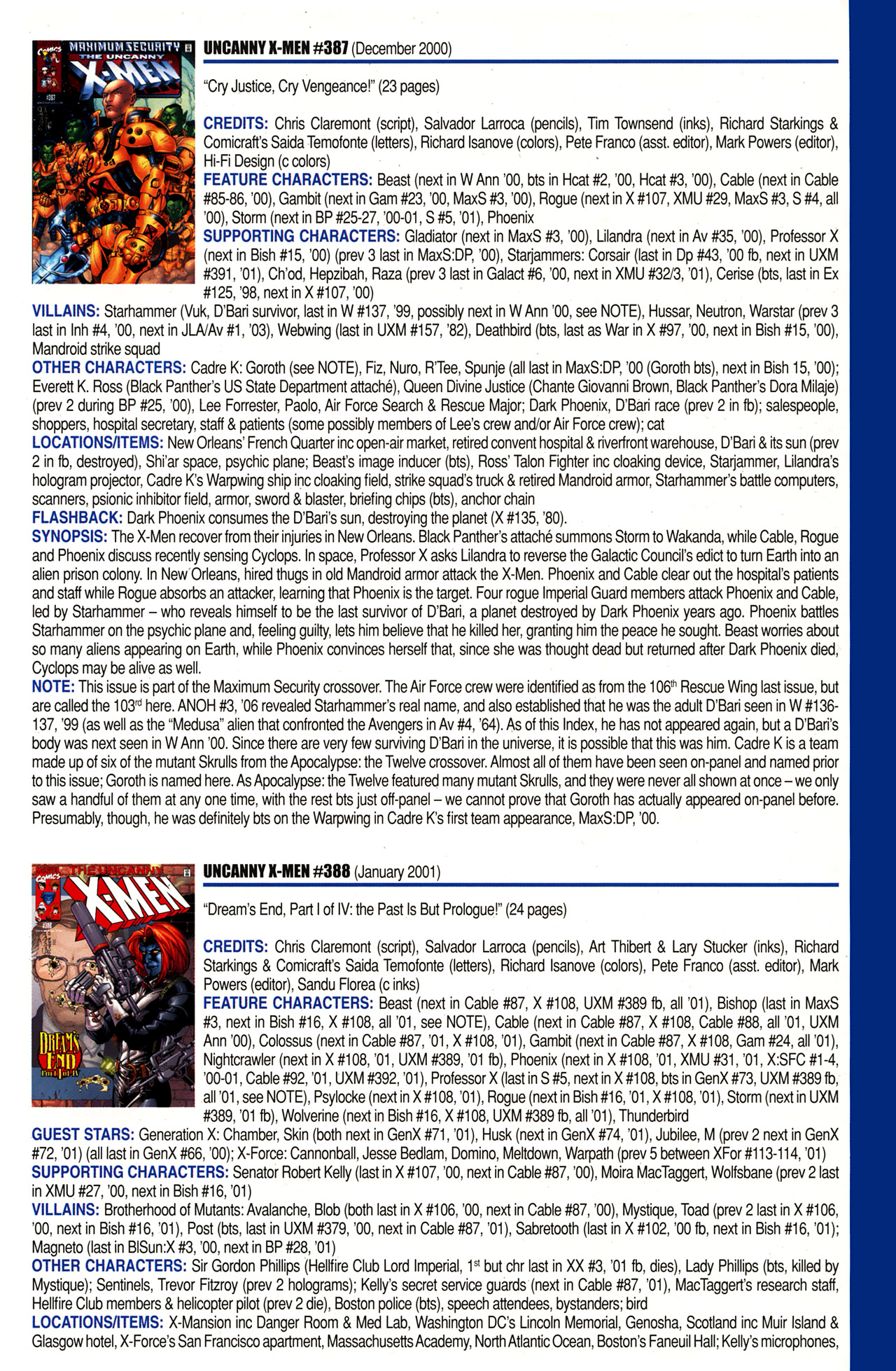 Read online Official Index to the Marvel Universe comic -  Issue #10 - 53