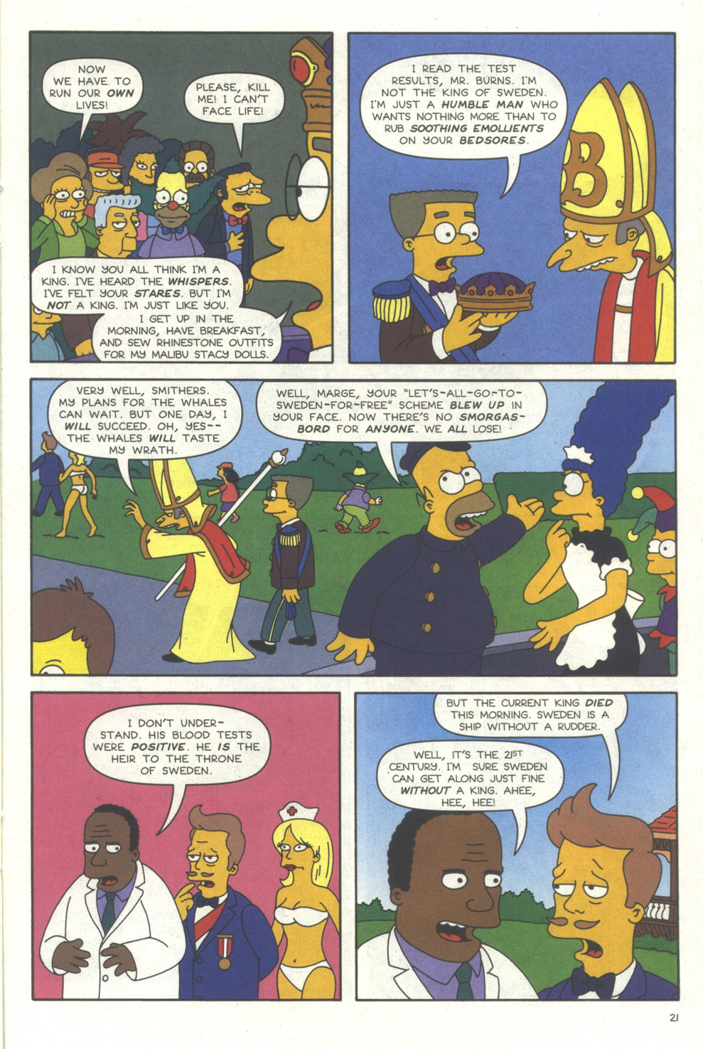 Simpsons Comic #56 ~~ MR.BURNS plays CHESS cover 