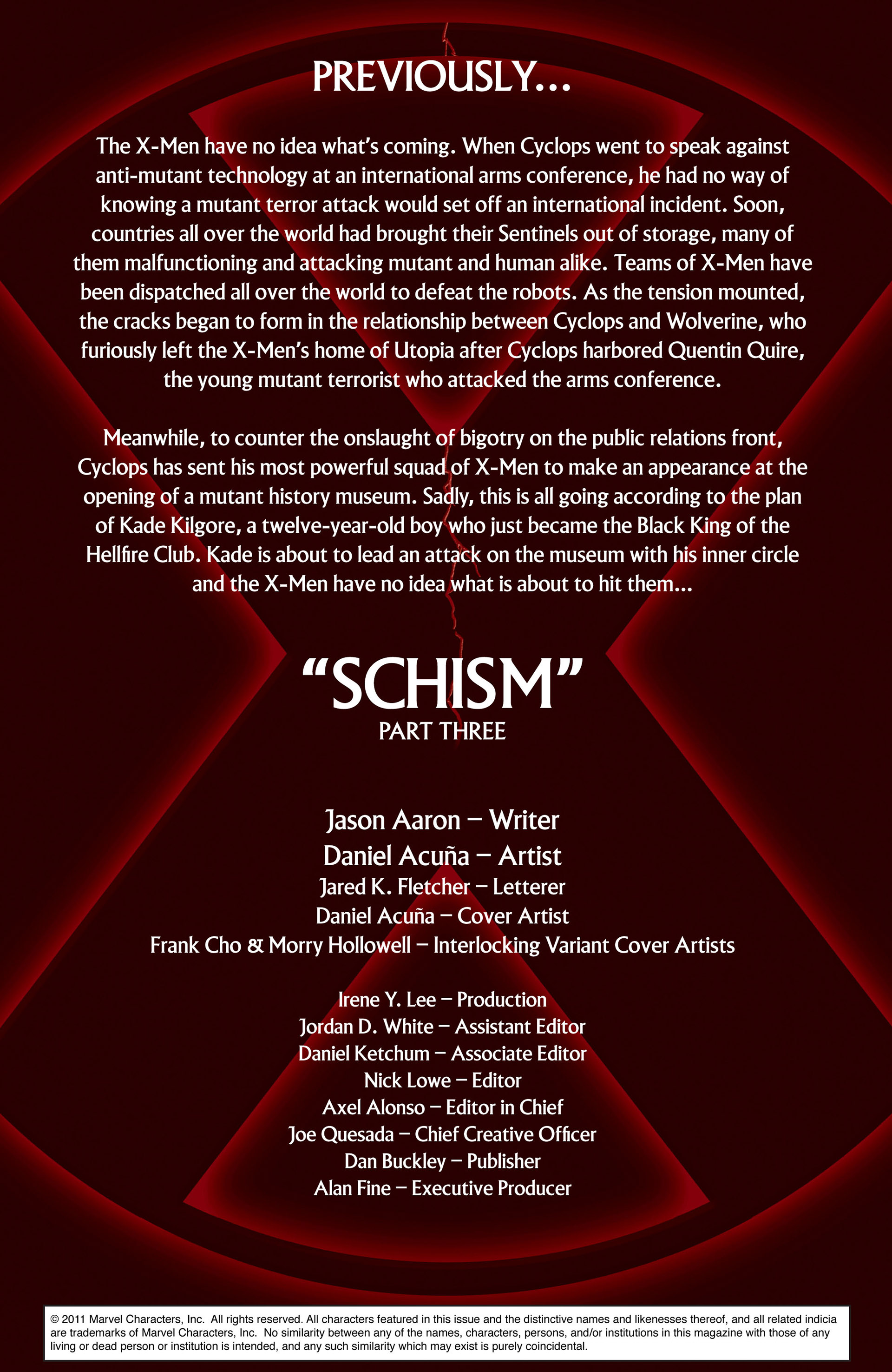 Read online X-Men: Schism comic -  Issue #3 - 2