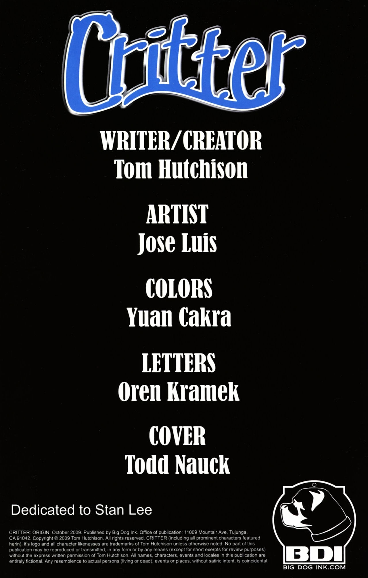 Read online Critter: Origin comic -  Issue # Full - 2