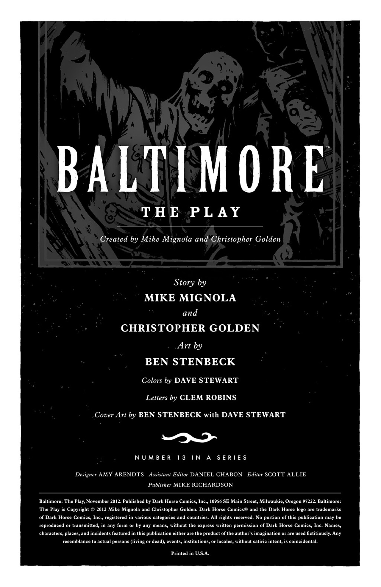 Read online Baltimore: The Play comic -  Issue # Full - 2
