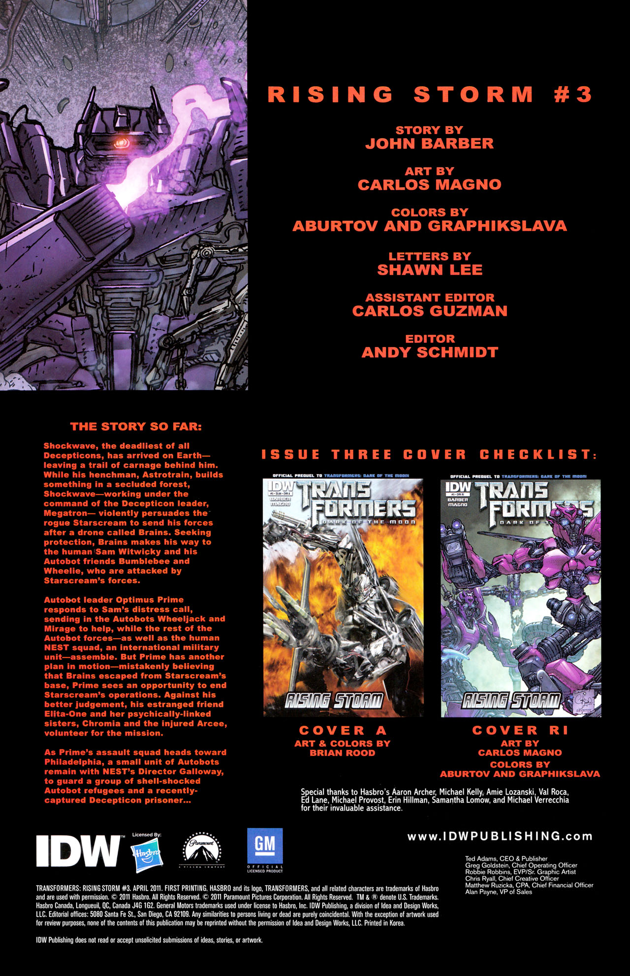 Read online Transformers: Dark of the Moon Rising Storm comic -  Issue #3 - 3