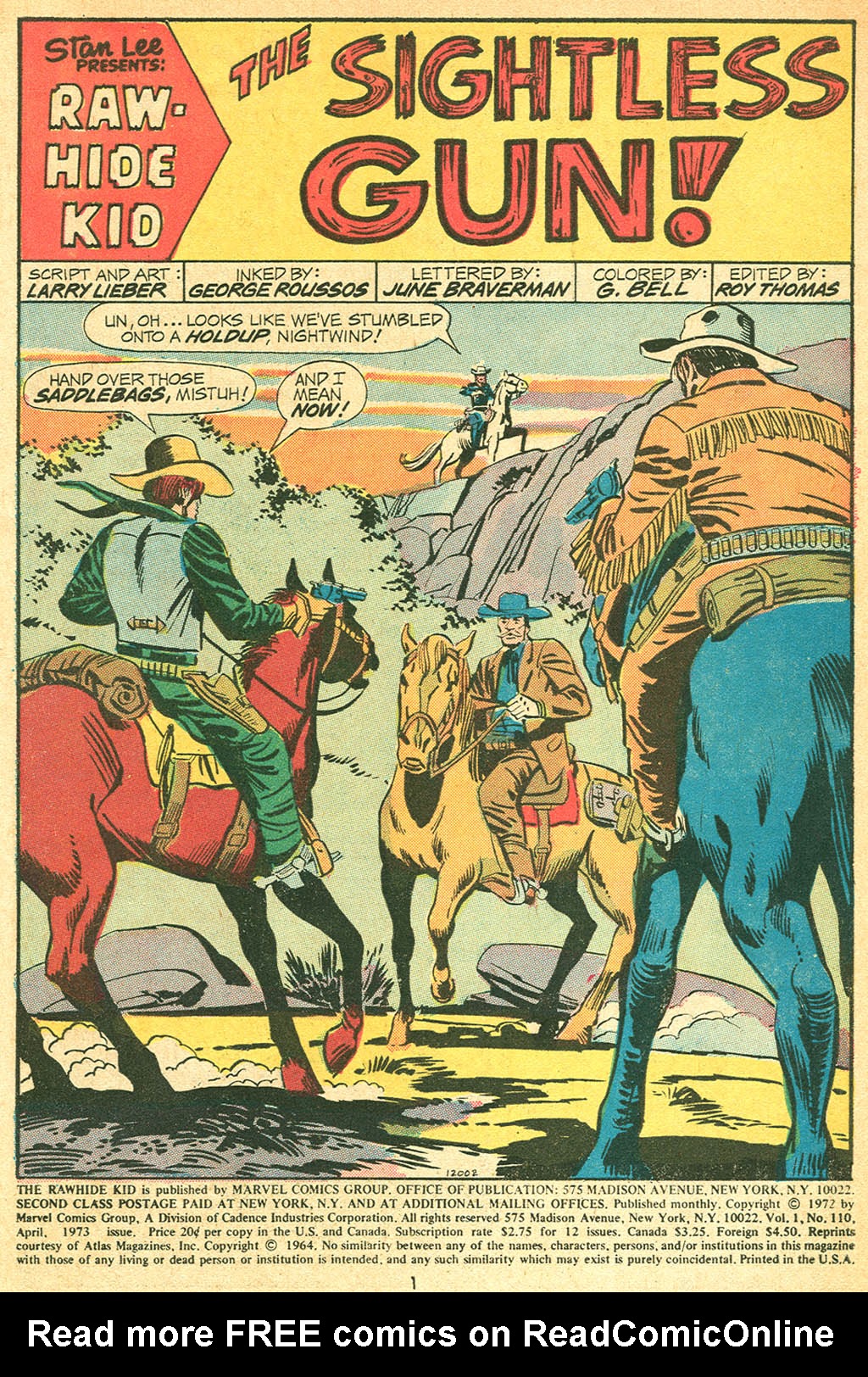 Read online The Rawhide Kid comic -  Issue #110 - 3