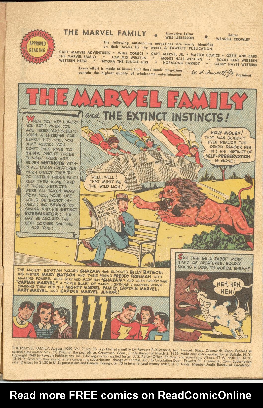 Read online The Marvel Family comic -  Issue #38 - 3