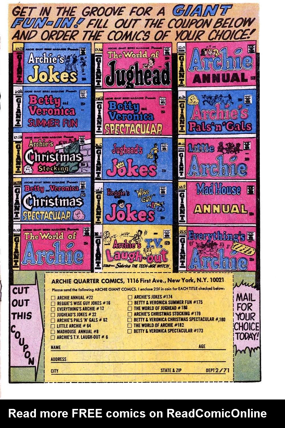 Read online Jughead (1965) comic -  Issue #189 - 19