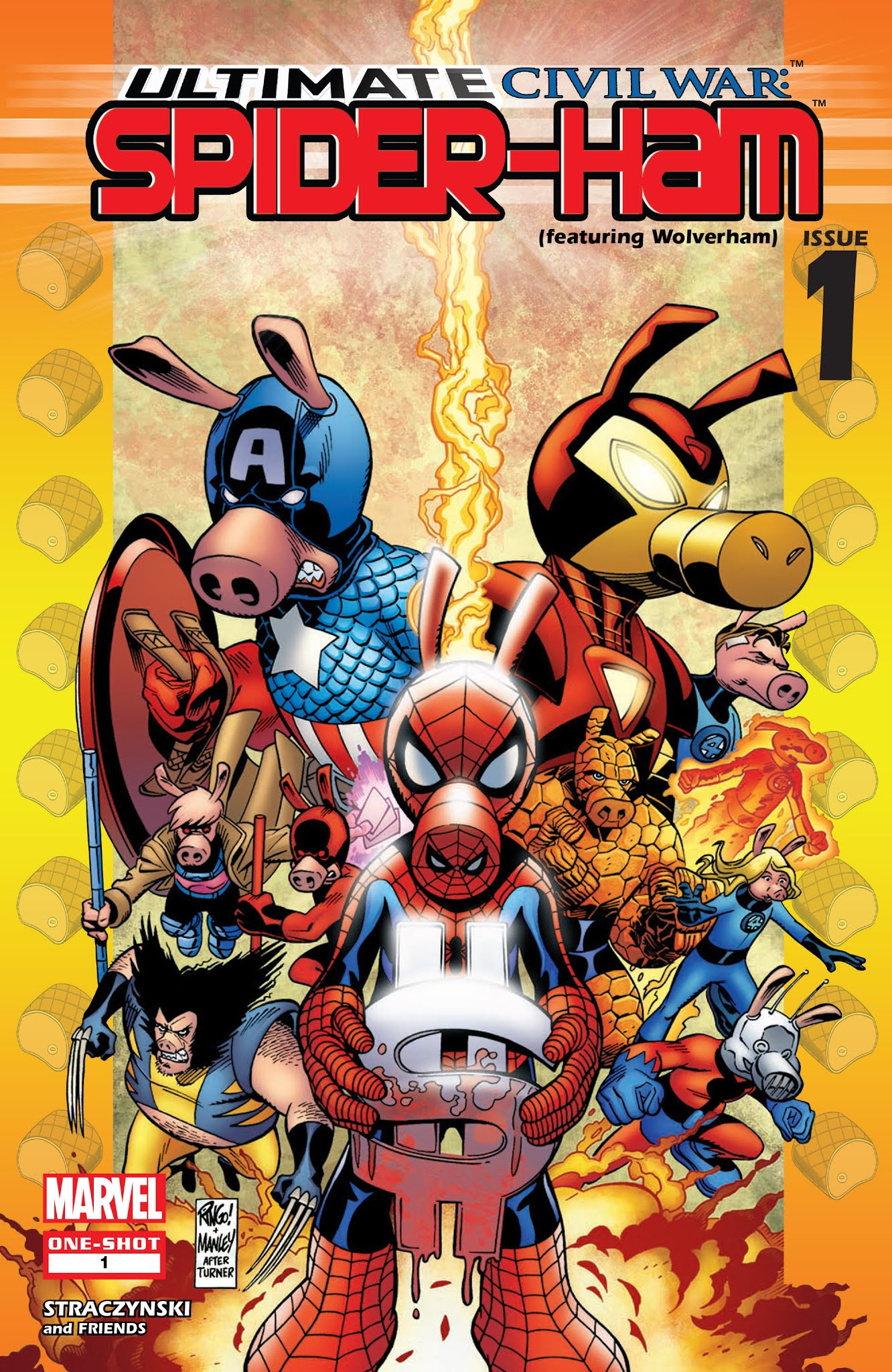 Read online Ultimate Civil War: Spider-Ham comic -  Issue # Full - 1