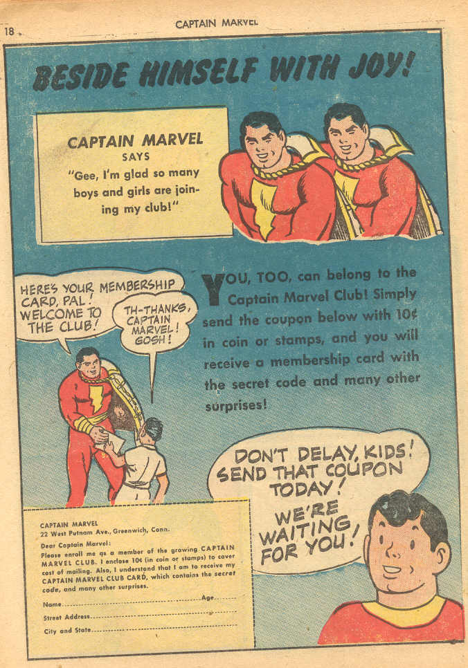 Read online Captain Marvel Adventures comic -  Issue #29 - 18