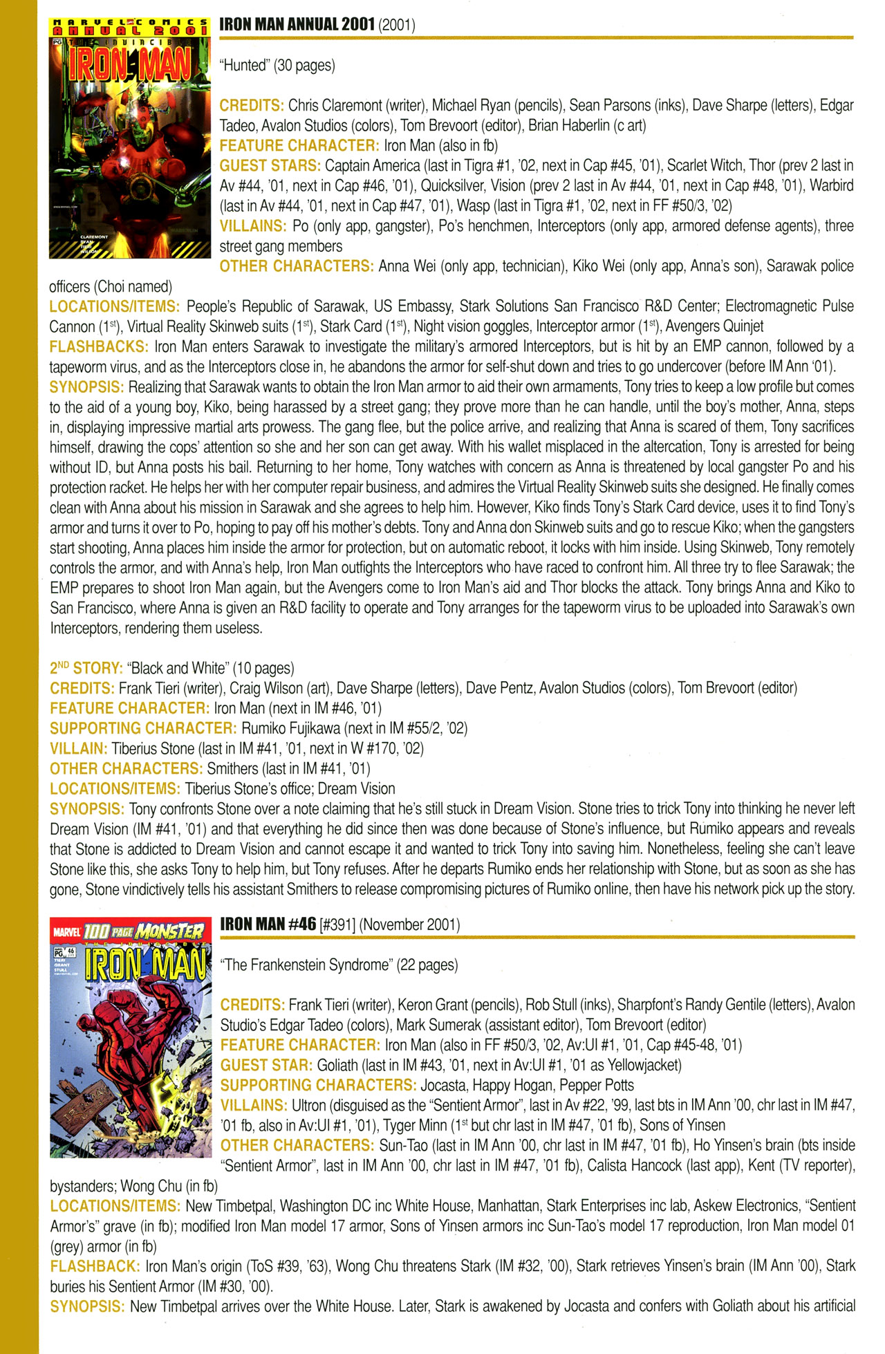 Read online Official Index to the Marvel Universe comic -  Issue #11 - 30