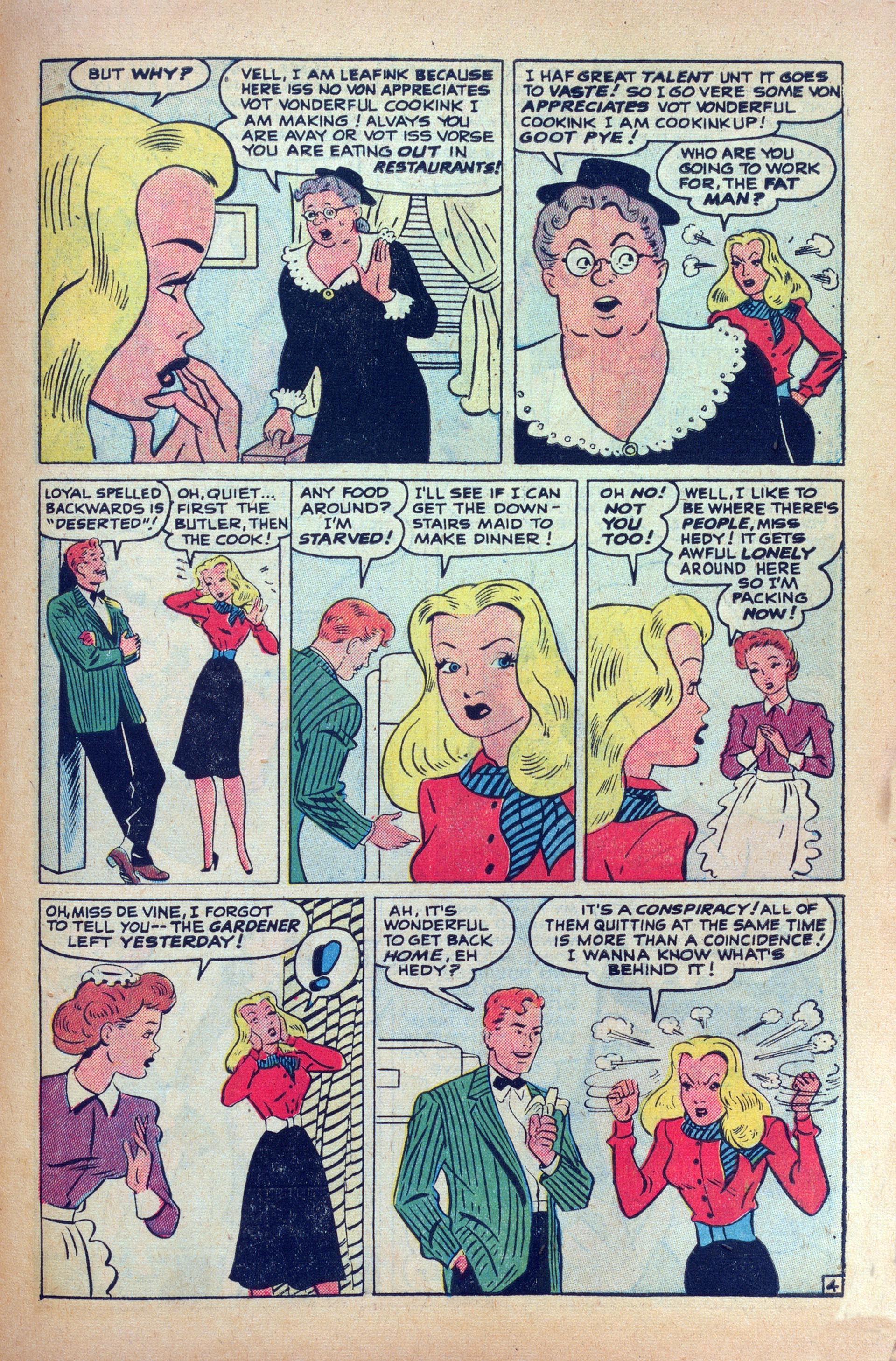 Read online Hedy Of Hollywood Comics comic -  Issue #38 - 45