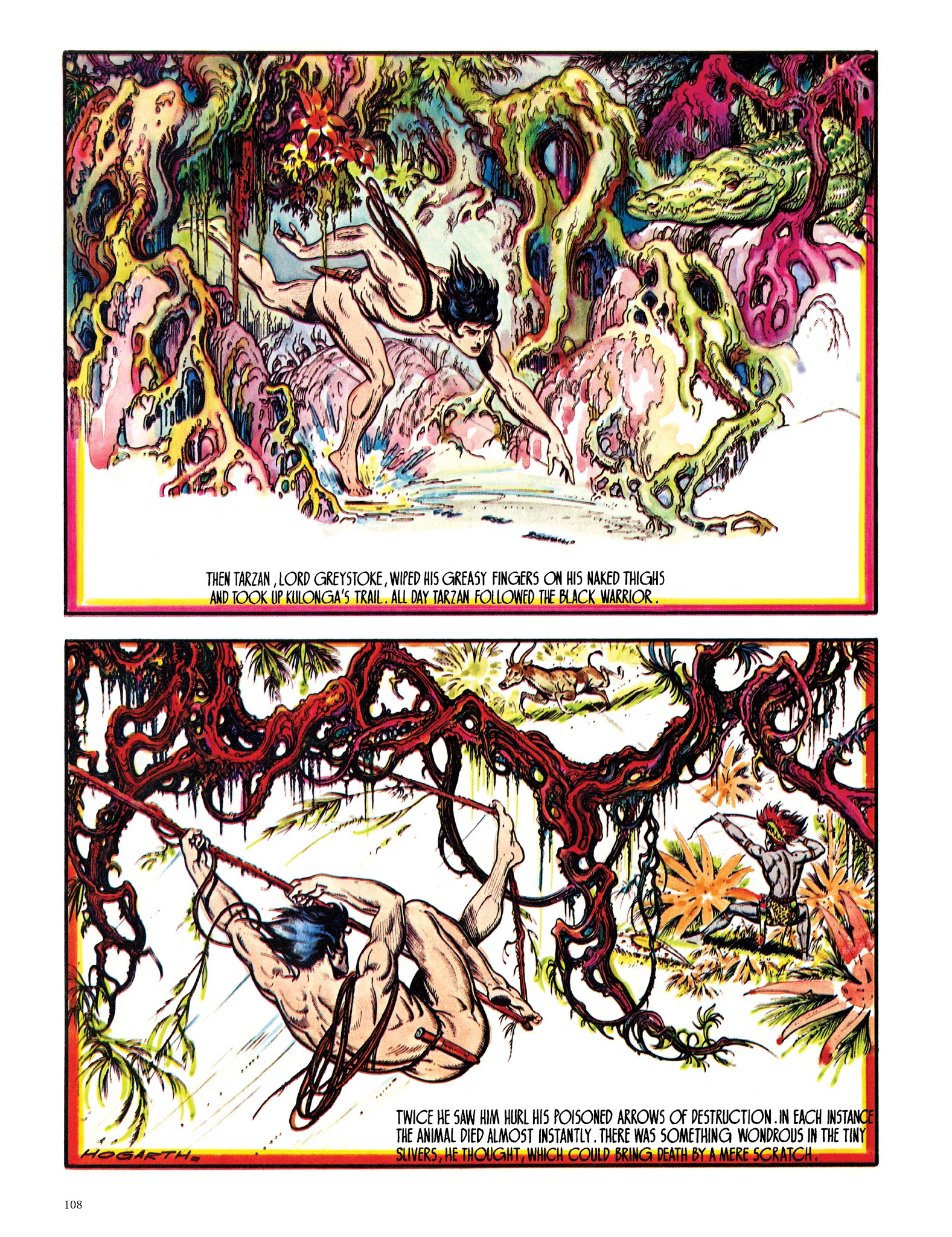Read online Edgar Rice Burroughs' Tarzan: Burne Hogarth's Lord of the Jungle comic -  Issue # TPB - 108