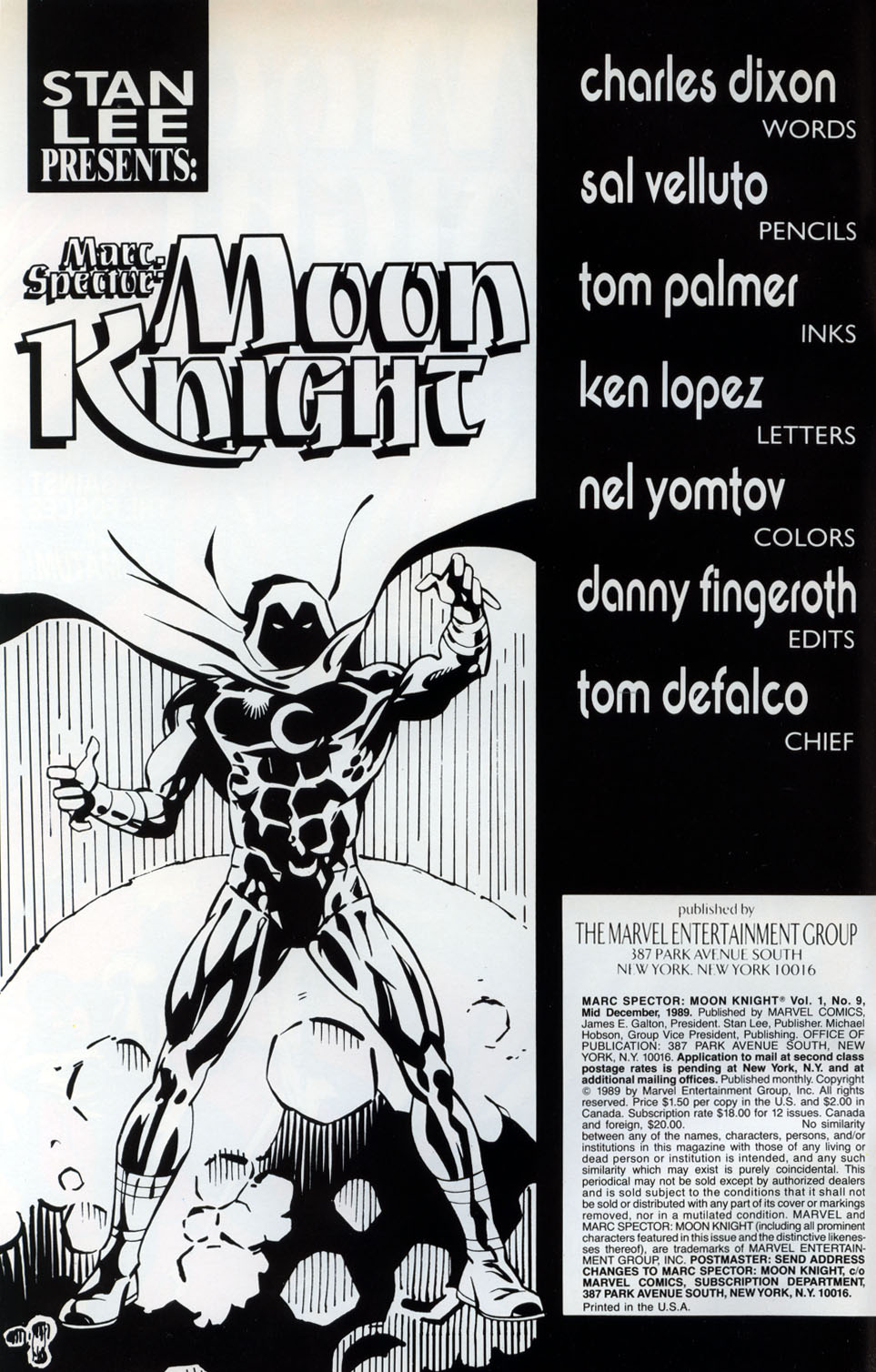 Read online Marc Spector: Moon Knight comic -  Issue #9 - 2