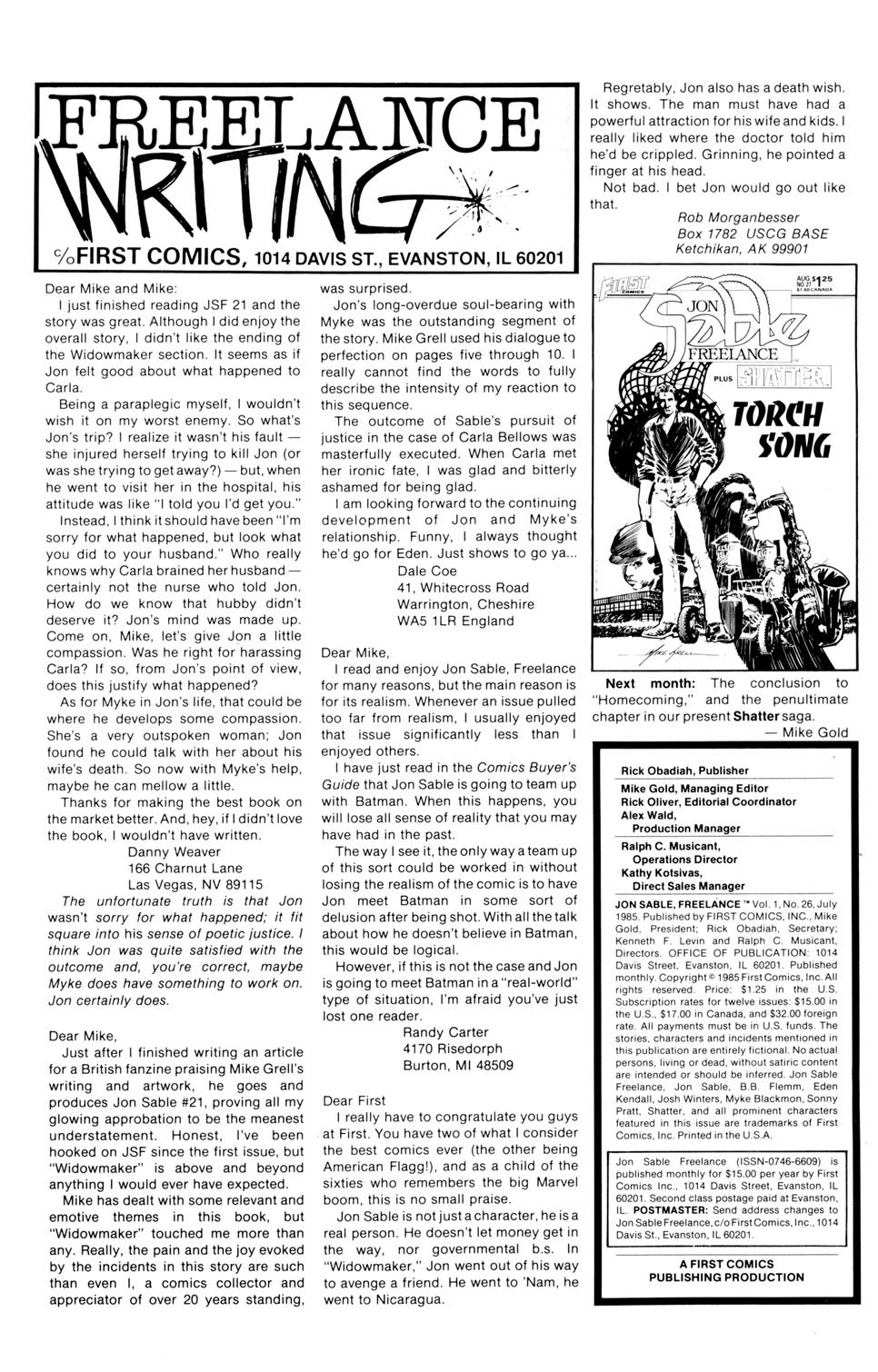 Read online Jon Sable, Freelance comic -  Issue #26 - 2