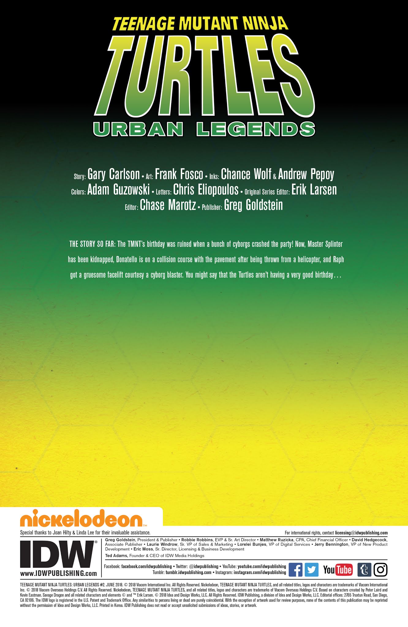 Read online Teenage Mutant Ninja Turtles: Urban Legends comic -  Issue #2 - 2