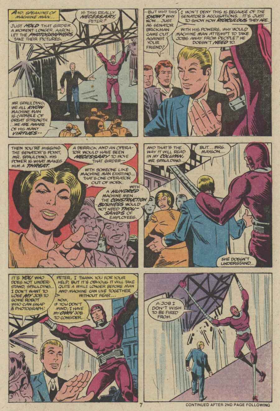 Read online Machine Man (1978) comic -  Issue #14 - 6