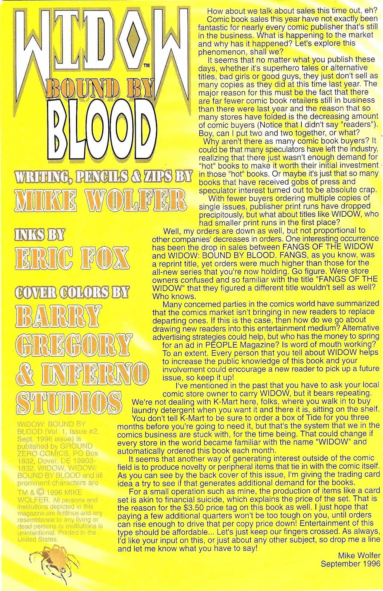 Read online Widow: Bound by Blood comic -  Issue #2 - 2