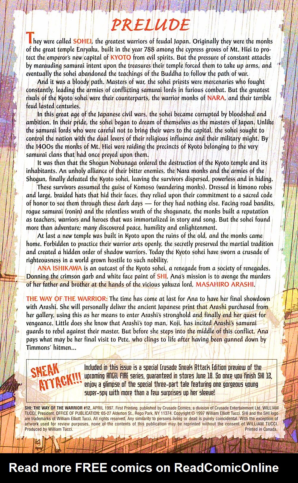 Read online Shi: The Way of the Warrior comic -  Issue #12 - 2