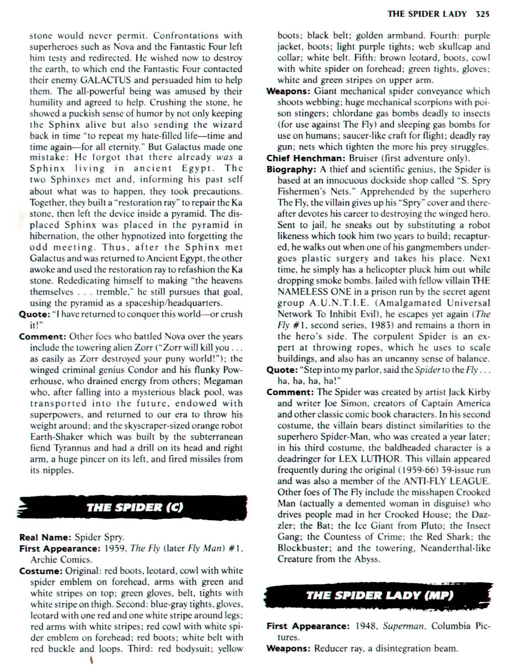 Read online The Encyclopedia of Super Villains comic -  Issue # TPB (Part 2) - 116