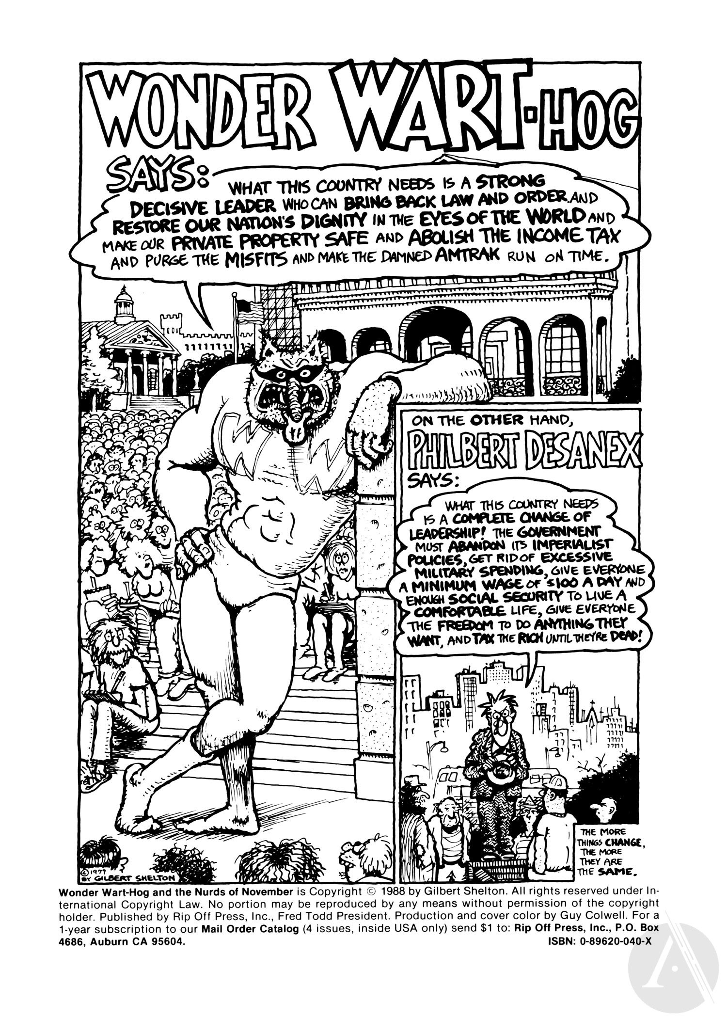 Read online Wonder Wart-hog and the Nurds of November comic -  Issue # Full - 2